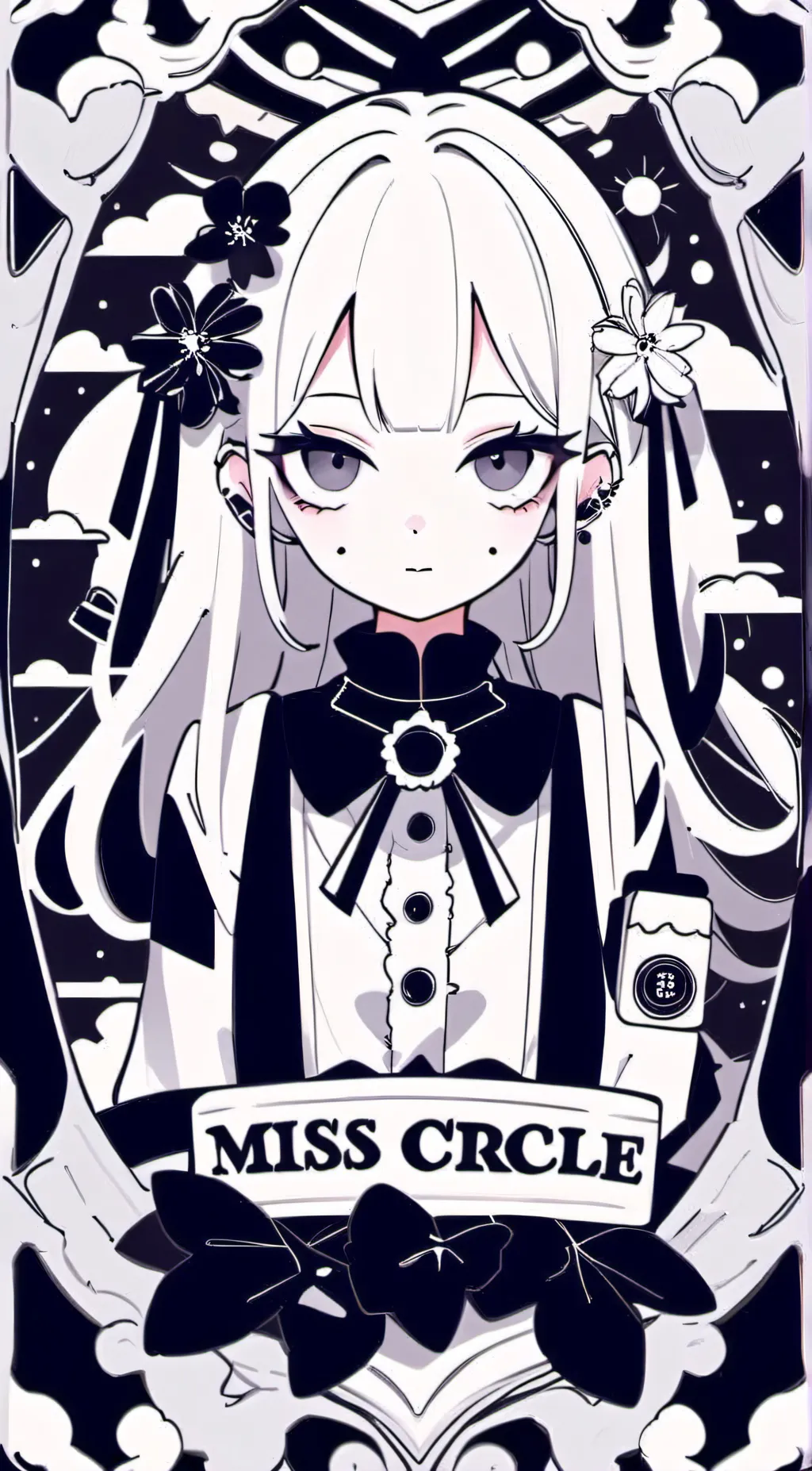 ai character: miss circle⚘️ background