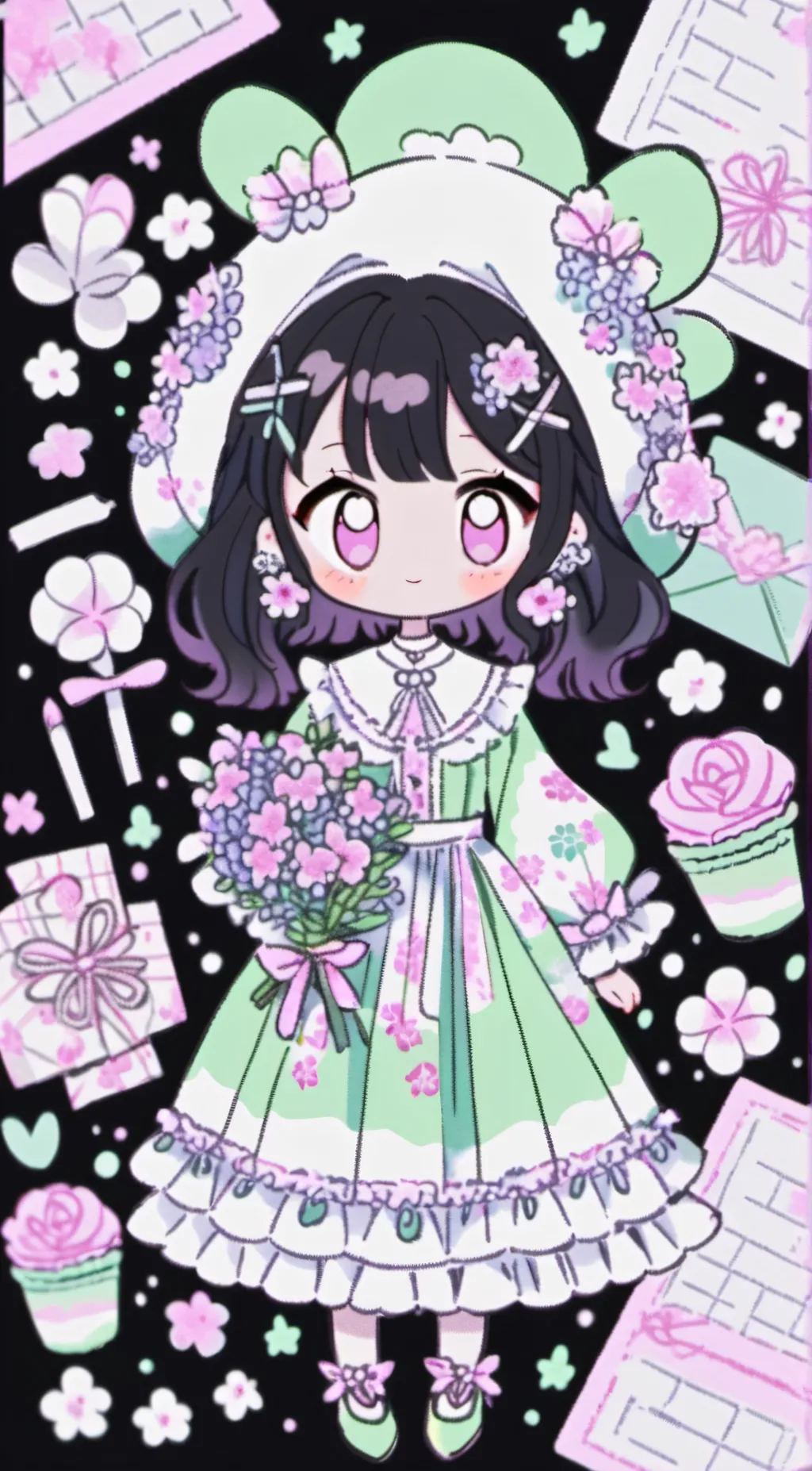 ai character: Rose background