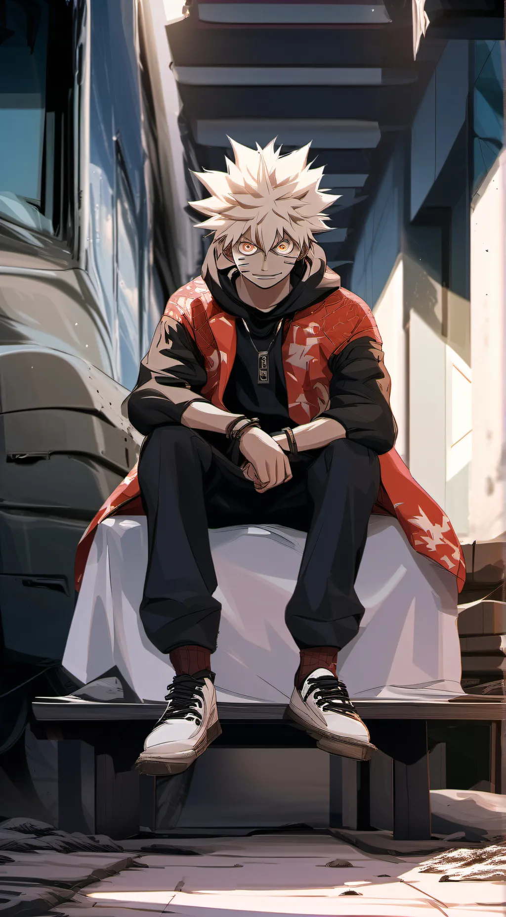 ai character: Villain Bakugo  background