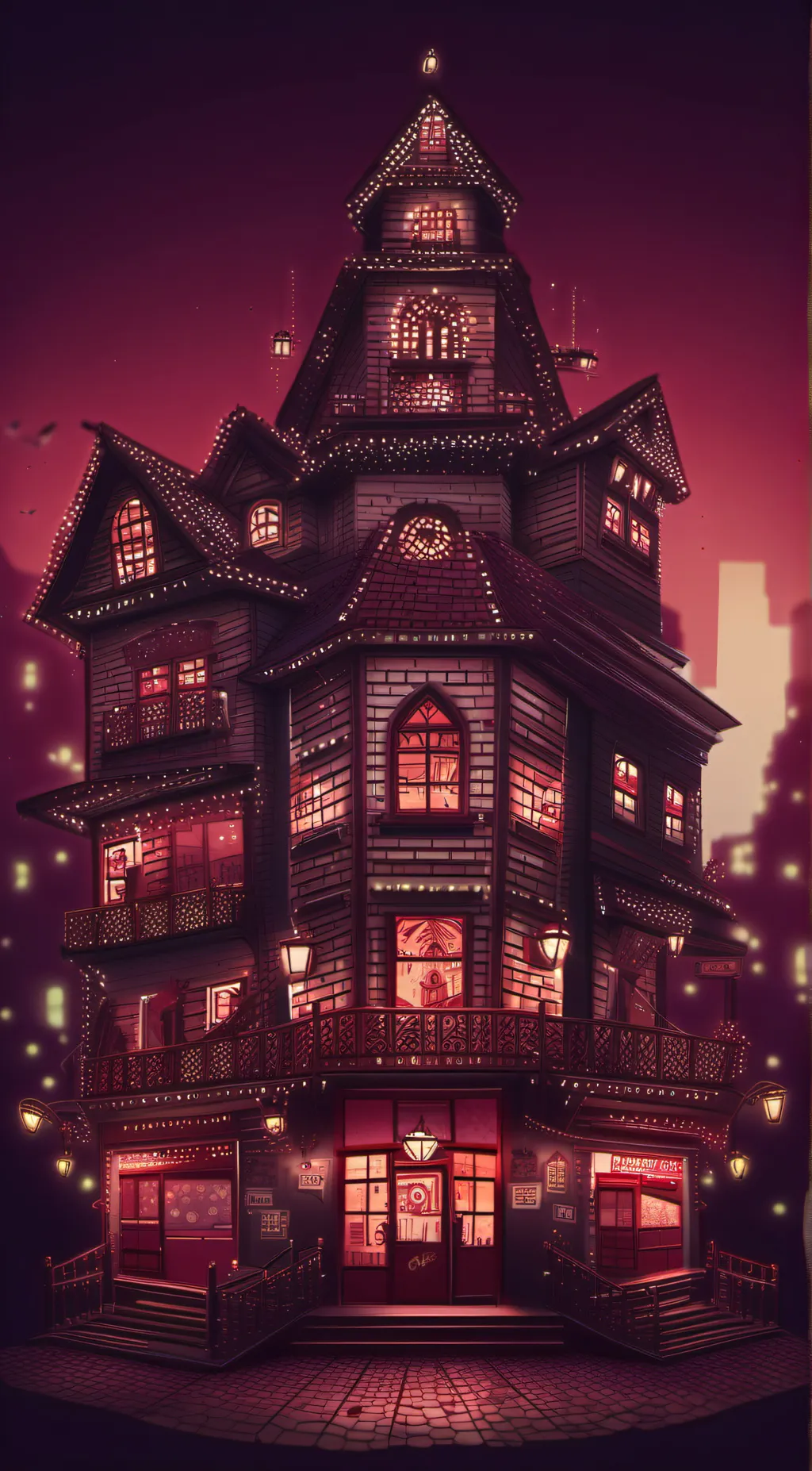 ai character: Angel Dust and Val background