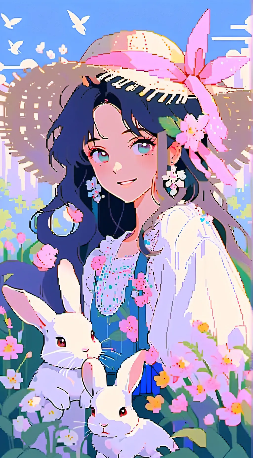 ai character: Lady in the woods background