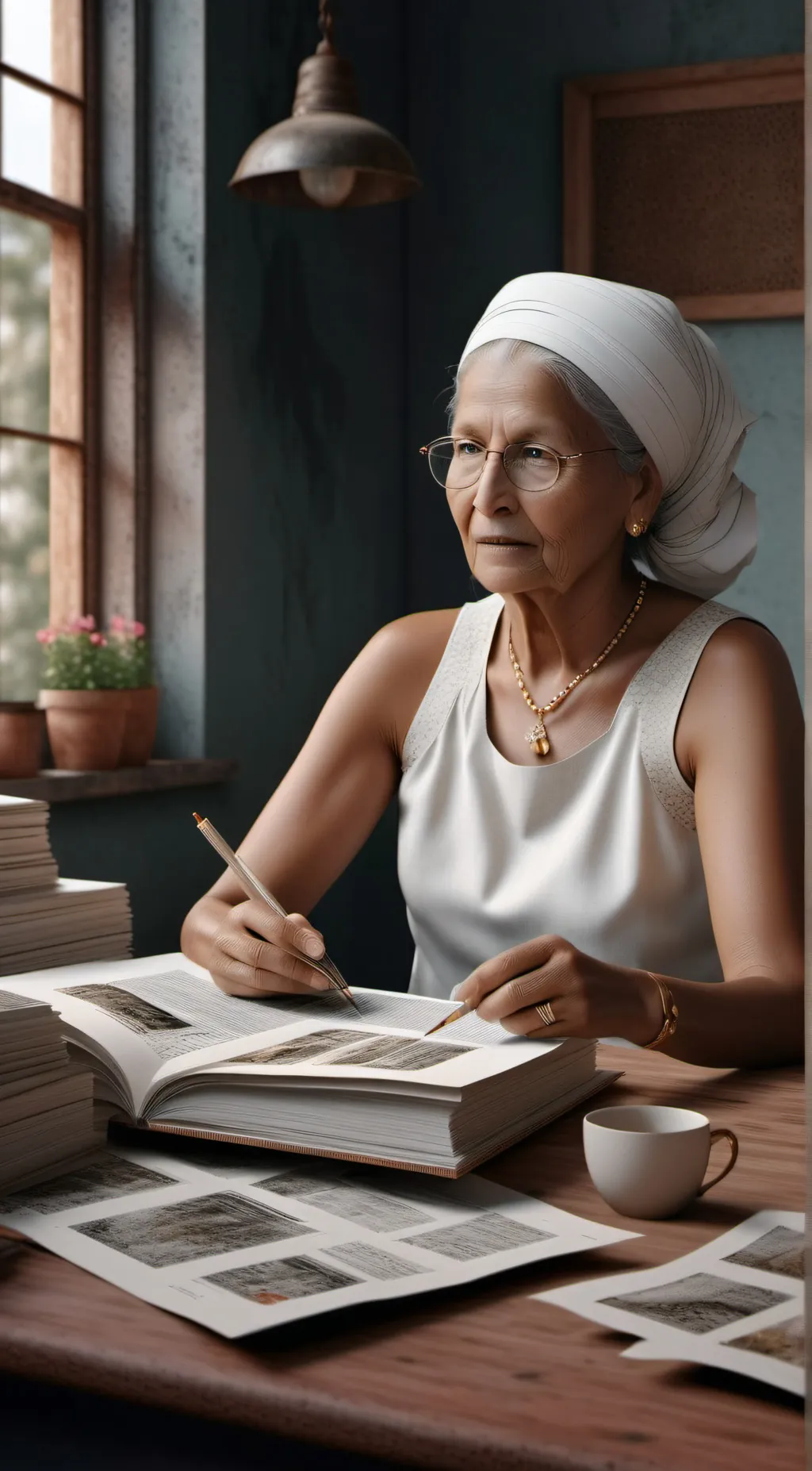 ai character: Paper background