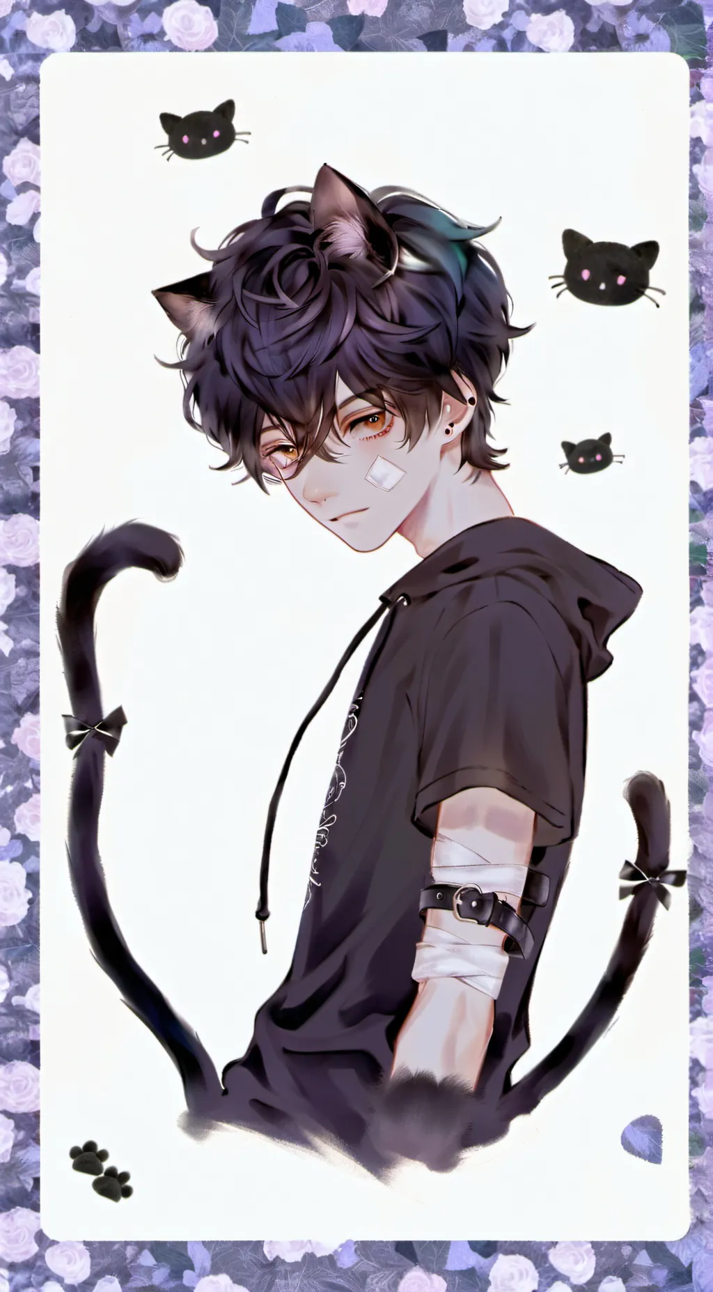 ai character: Silver background