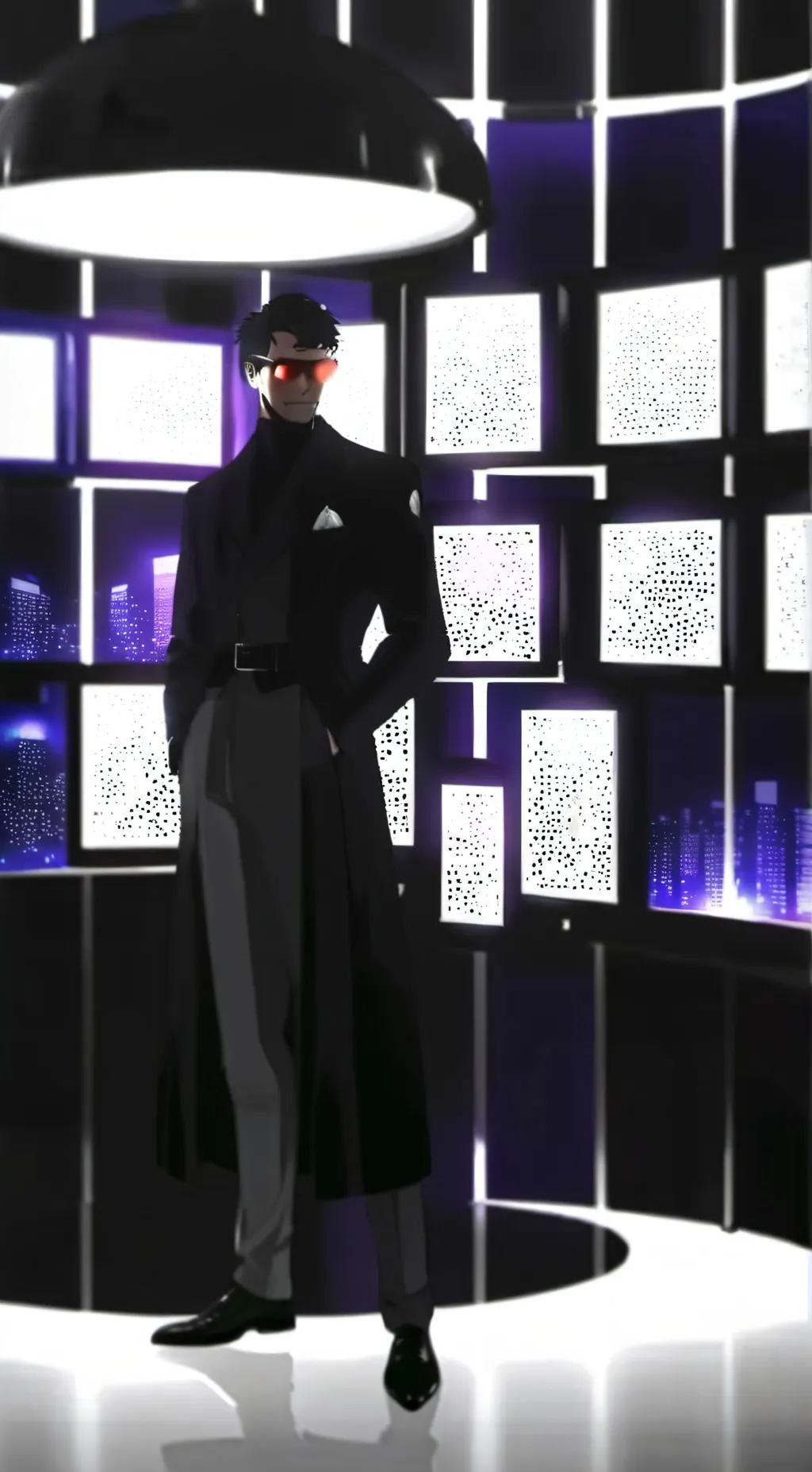 ai character: Titan tv man background