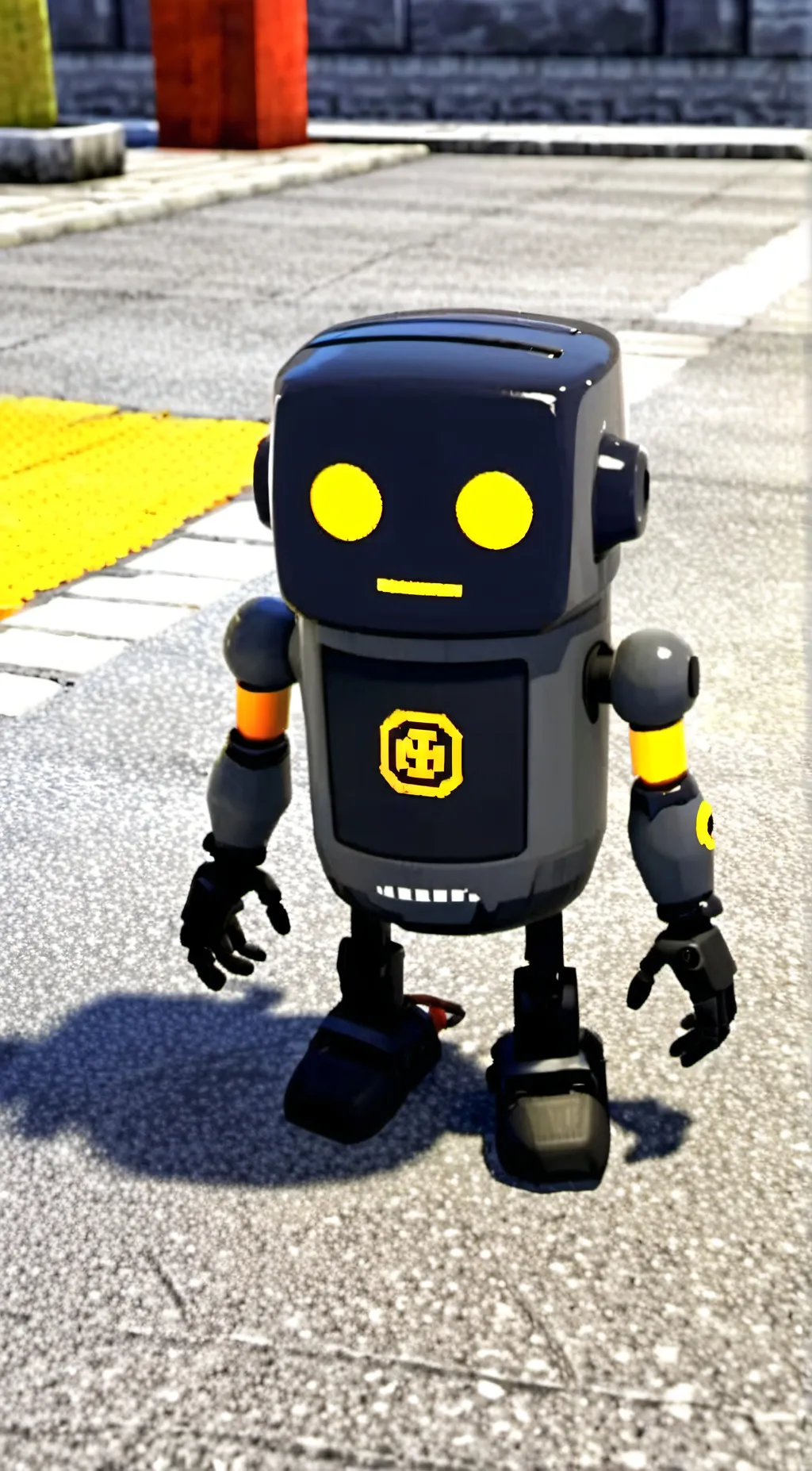 ai character: robot  background