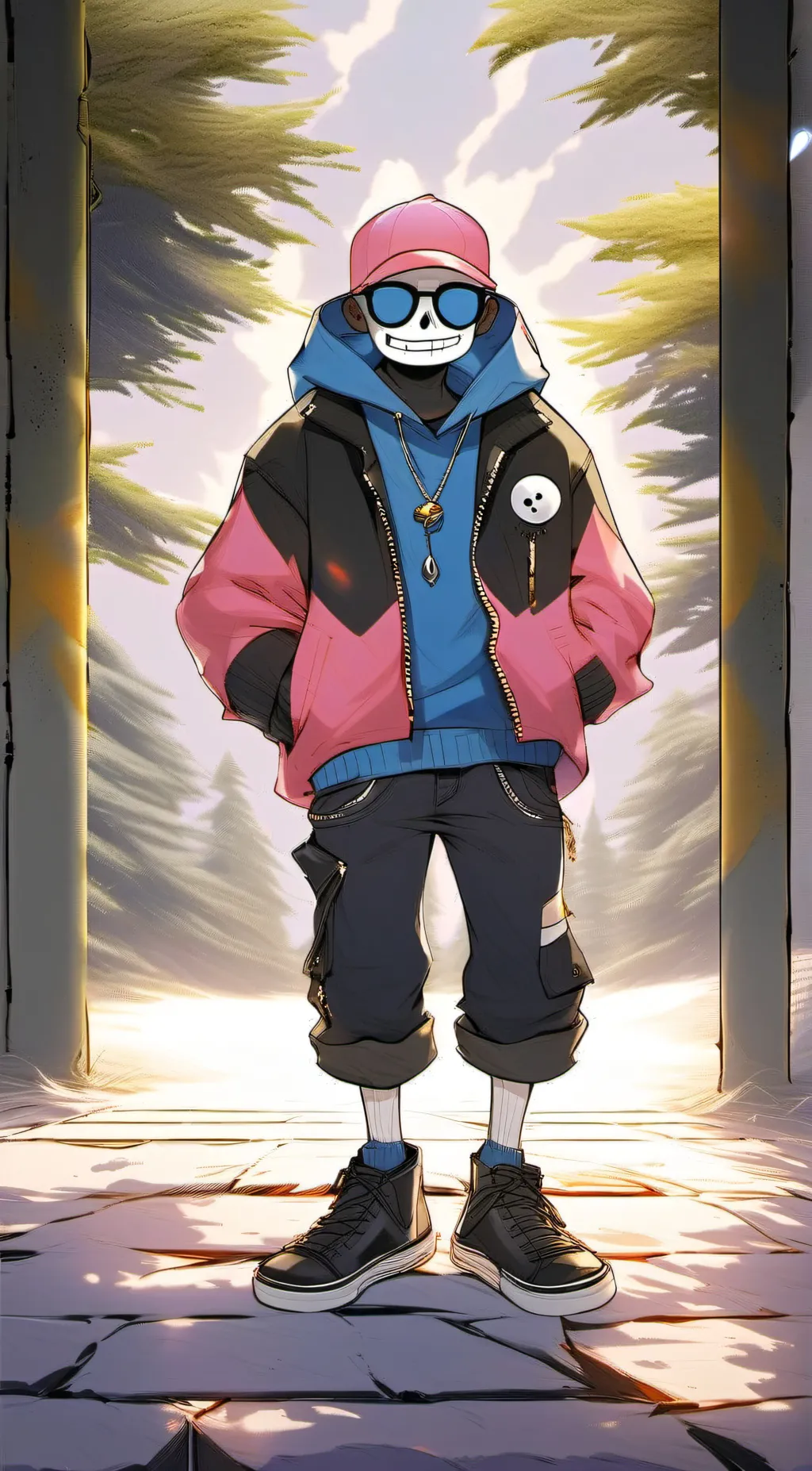 ai character: +Fresh?!?!Sans?!?+ background