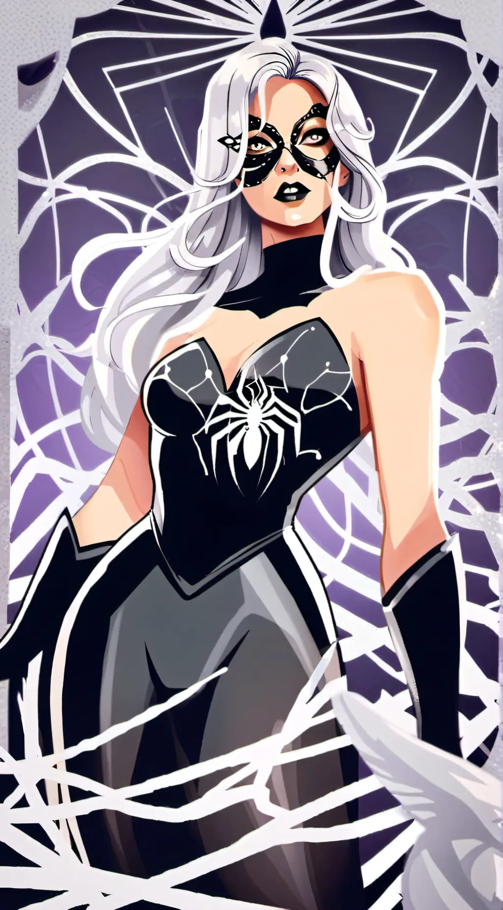 ai character: venomized black background