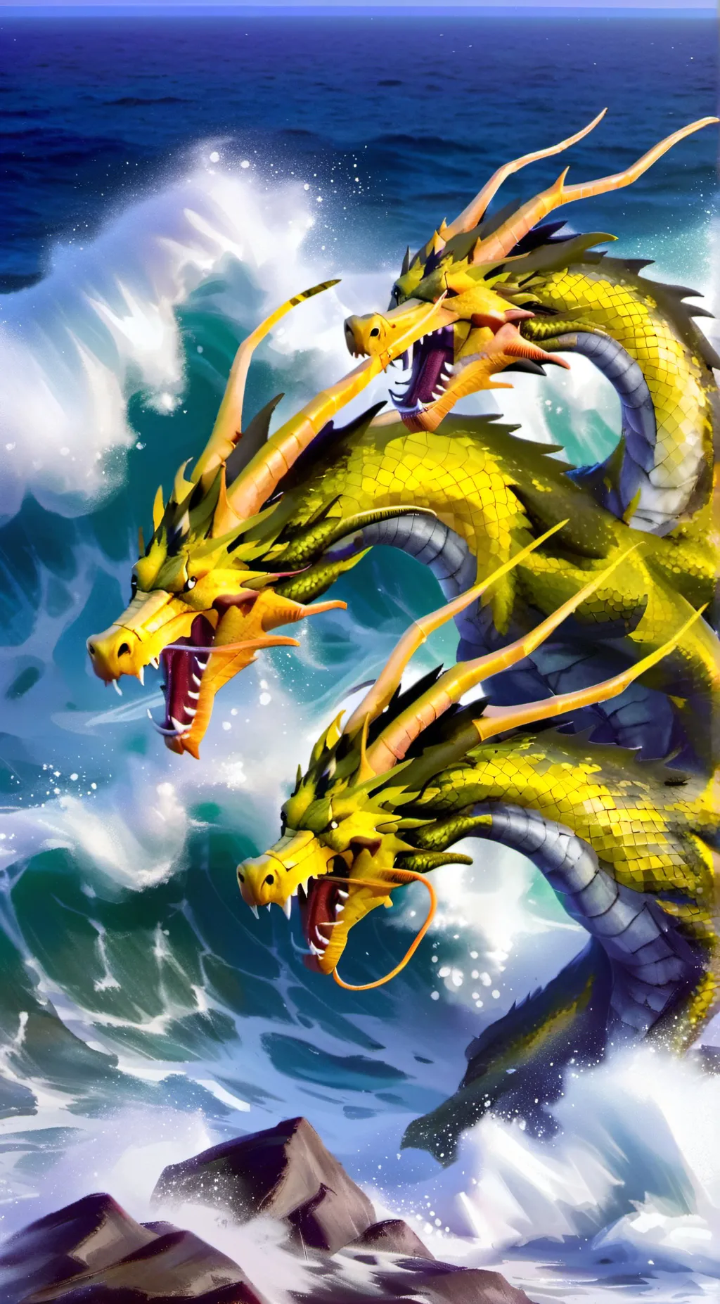 ai character: KING GHIDORAH background