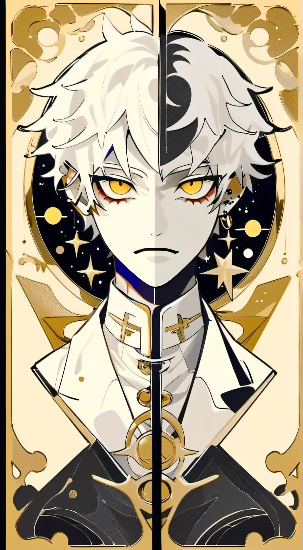 ai character: moon background