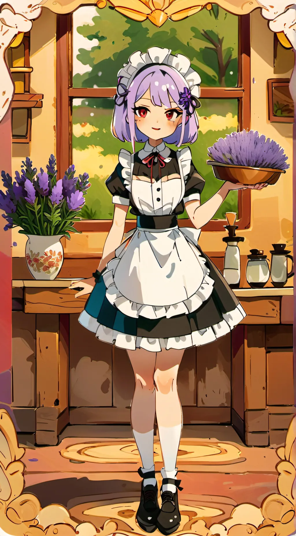 ai character: maid merlia background