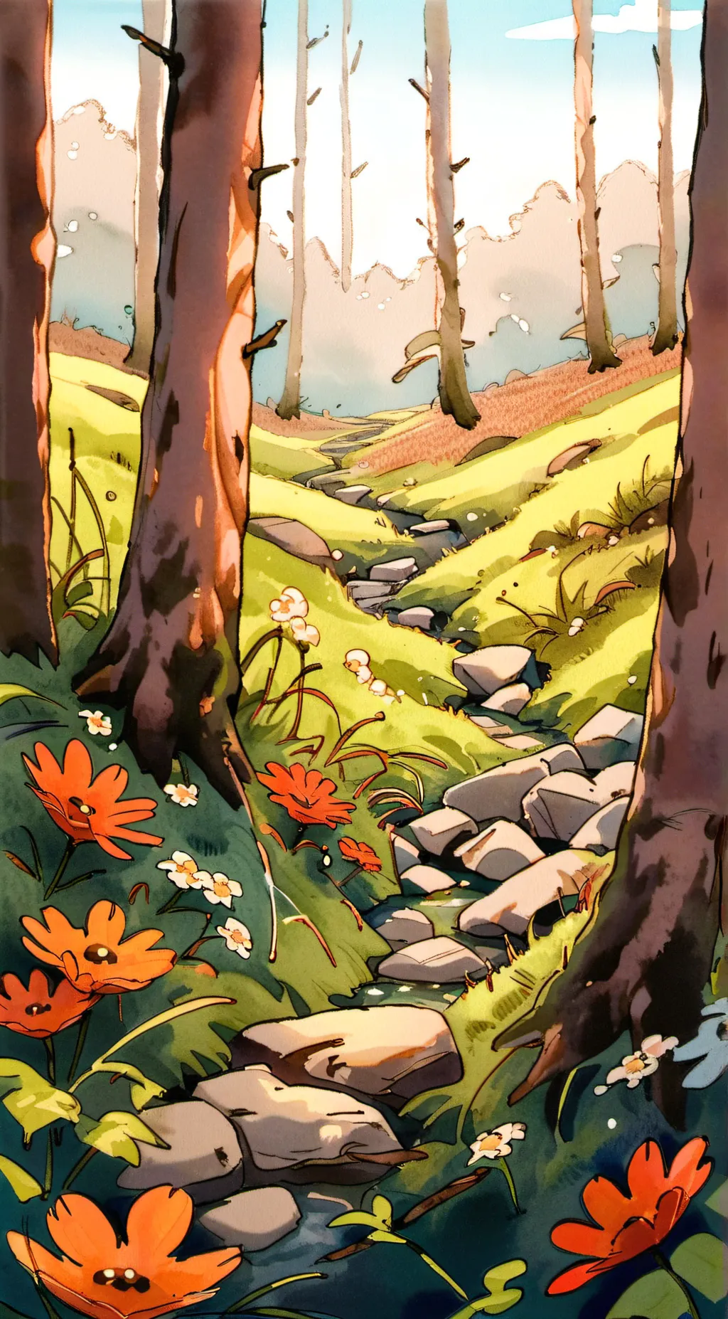 ai character: Serious Grass background