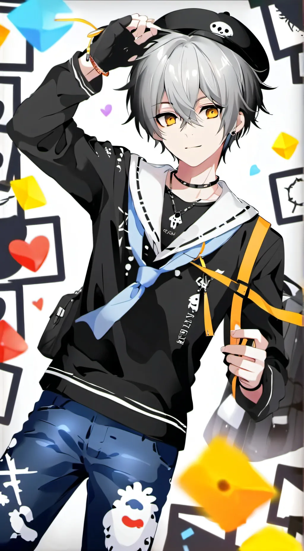 ai character: Shy emo kid background