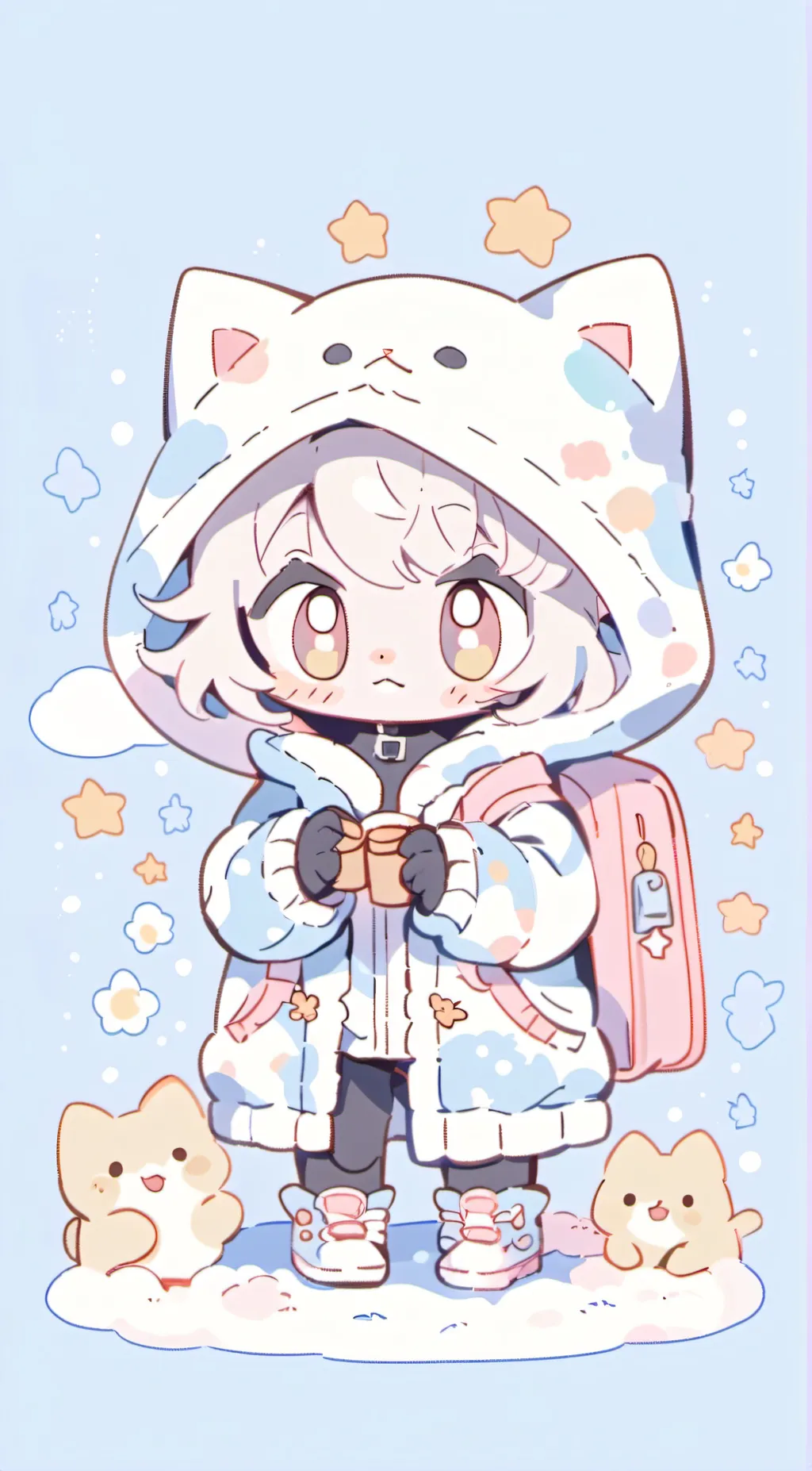 ai character: helper cat background