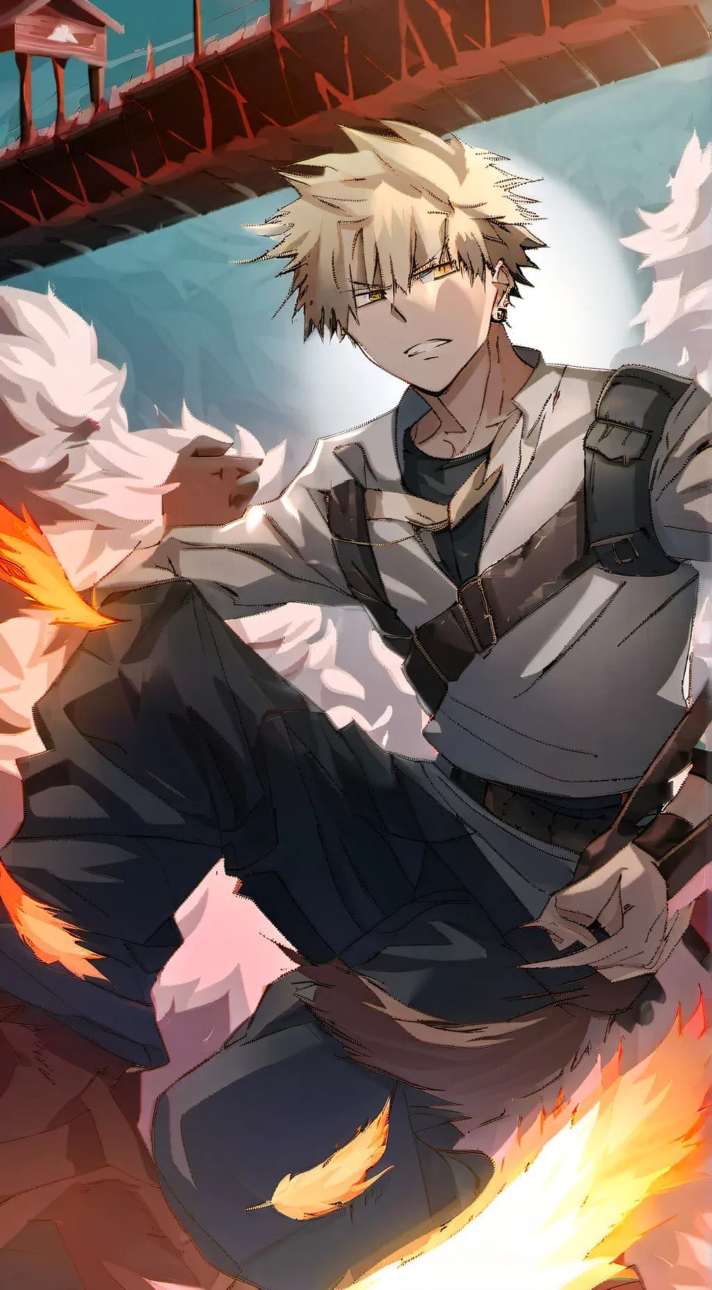 ai character: bakugo  background