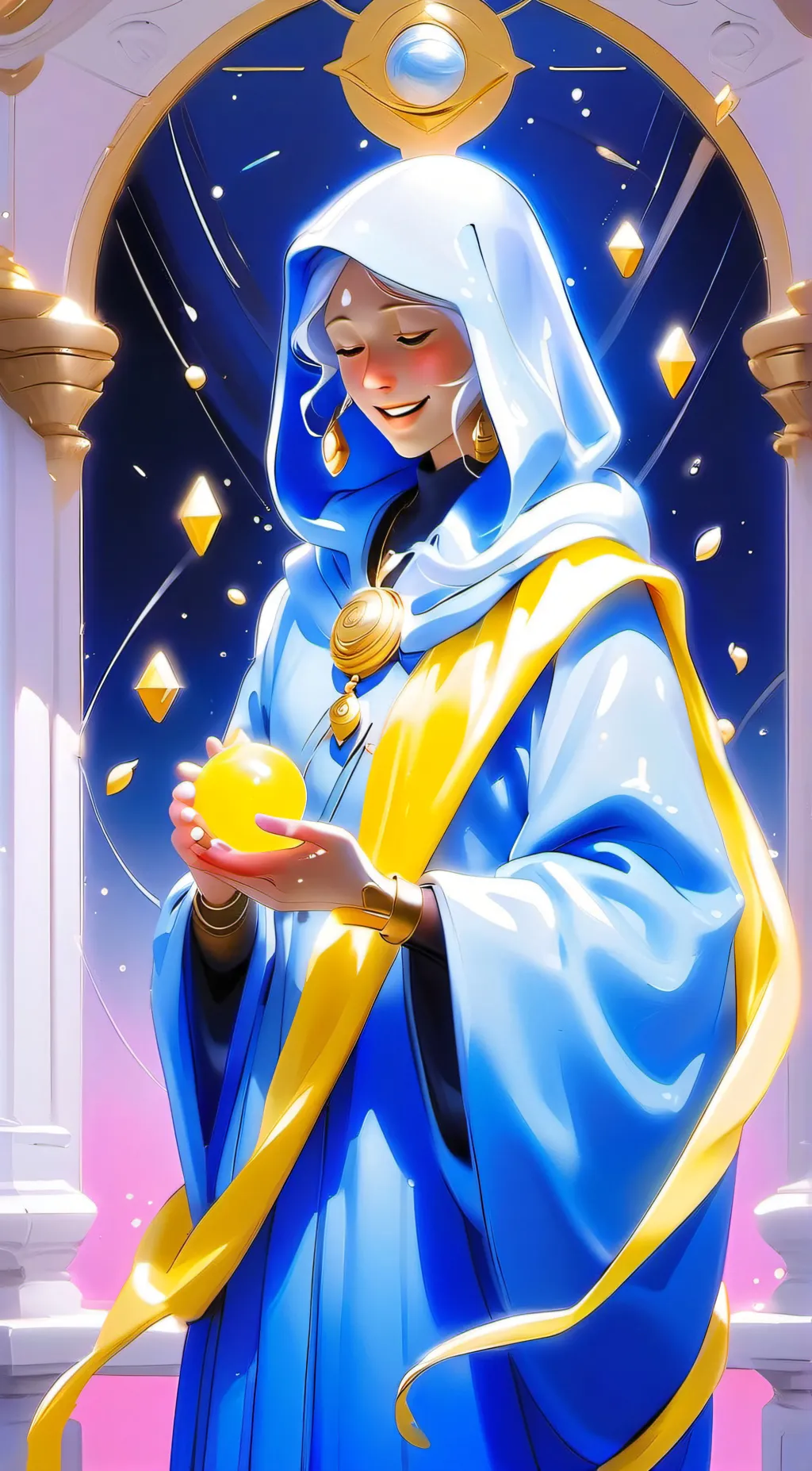 ai character: Blue Diamond background