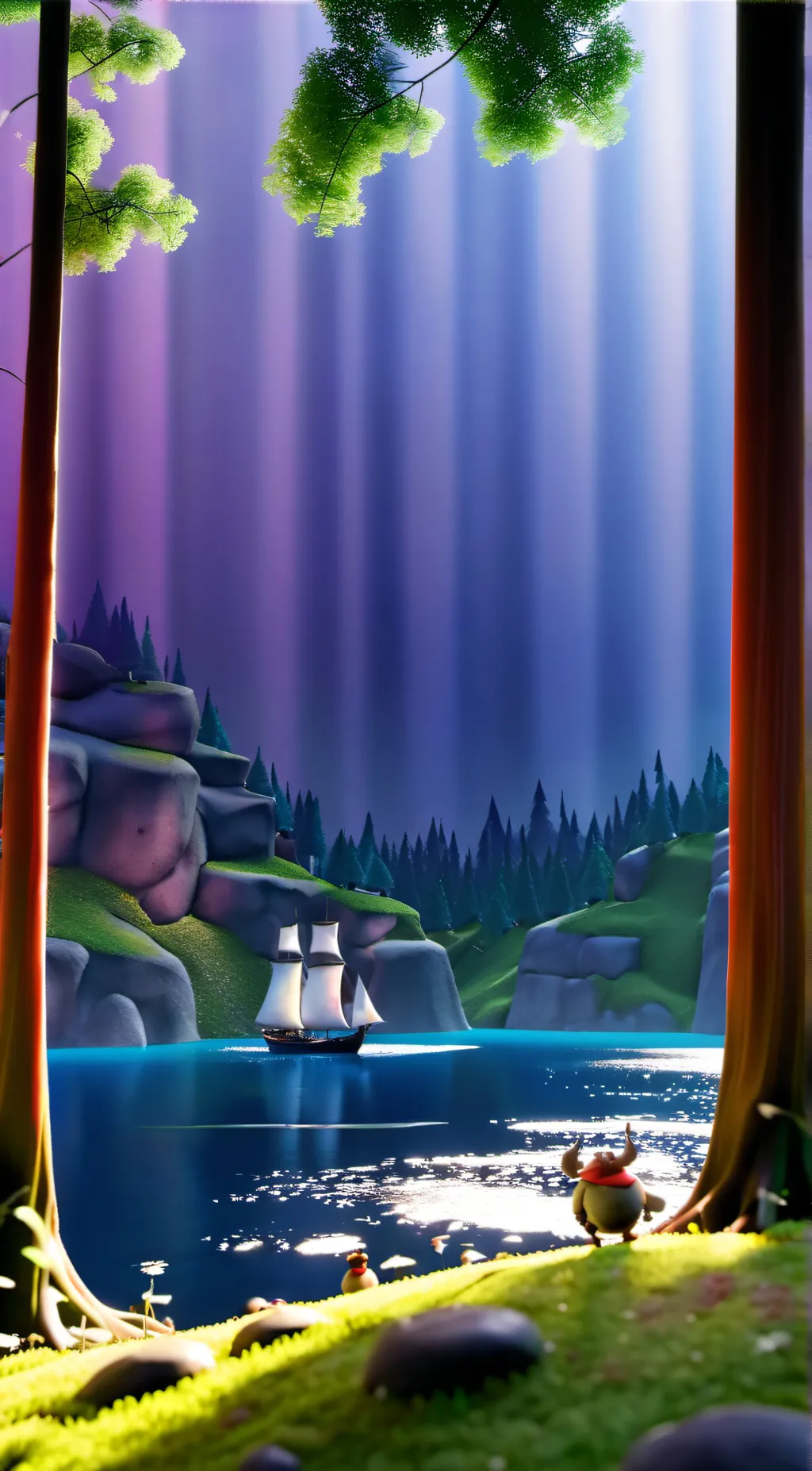 ai character: dc X tree friends background