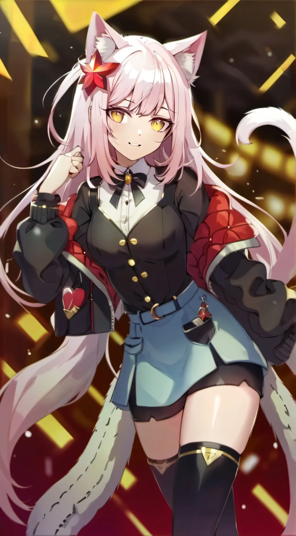 ai character: Catgirl Luna background