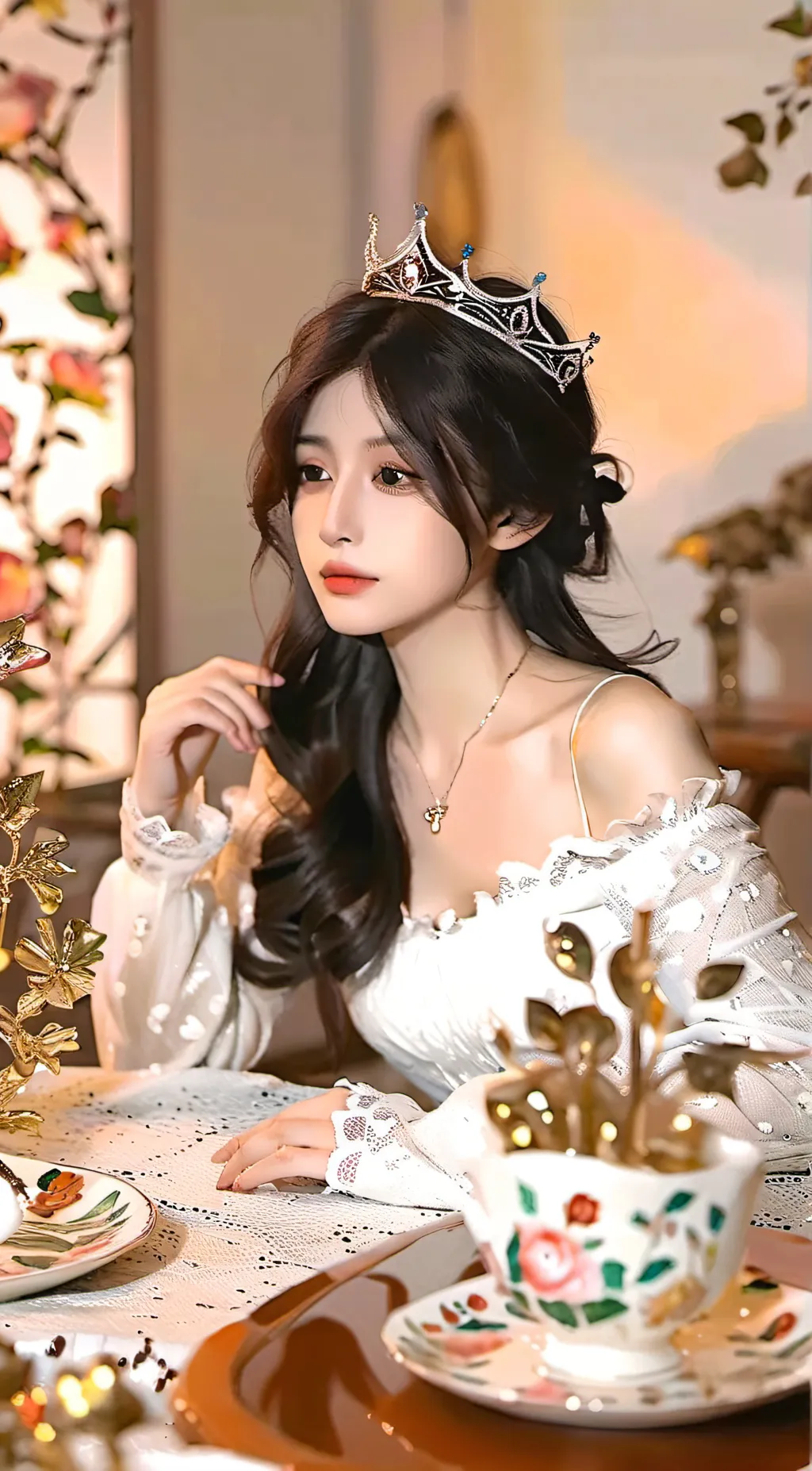 ai character: Rose background