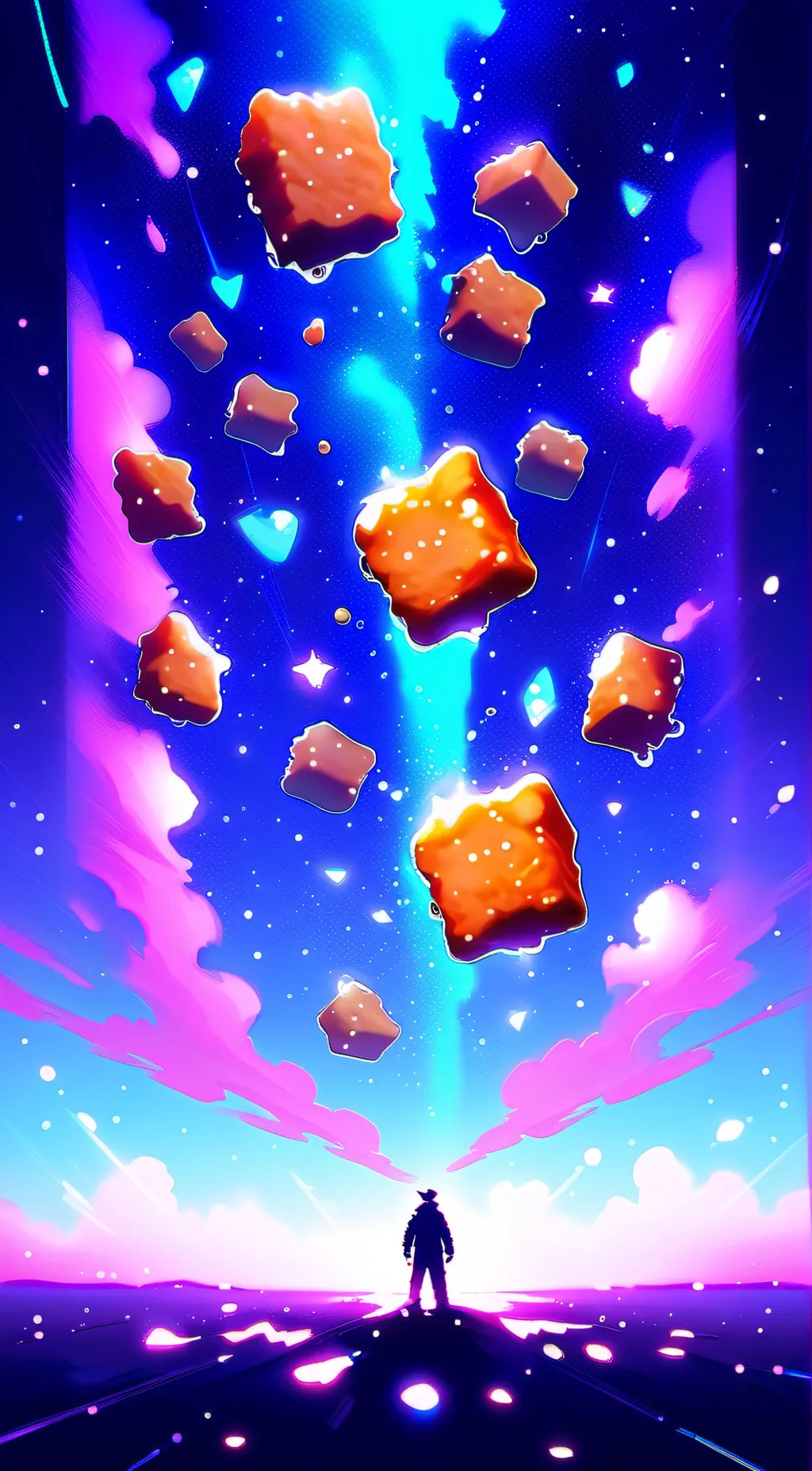 ai character: space nuggets background