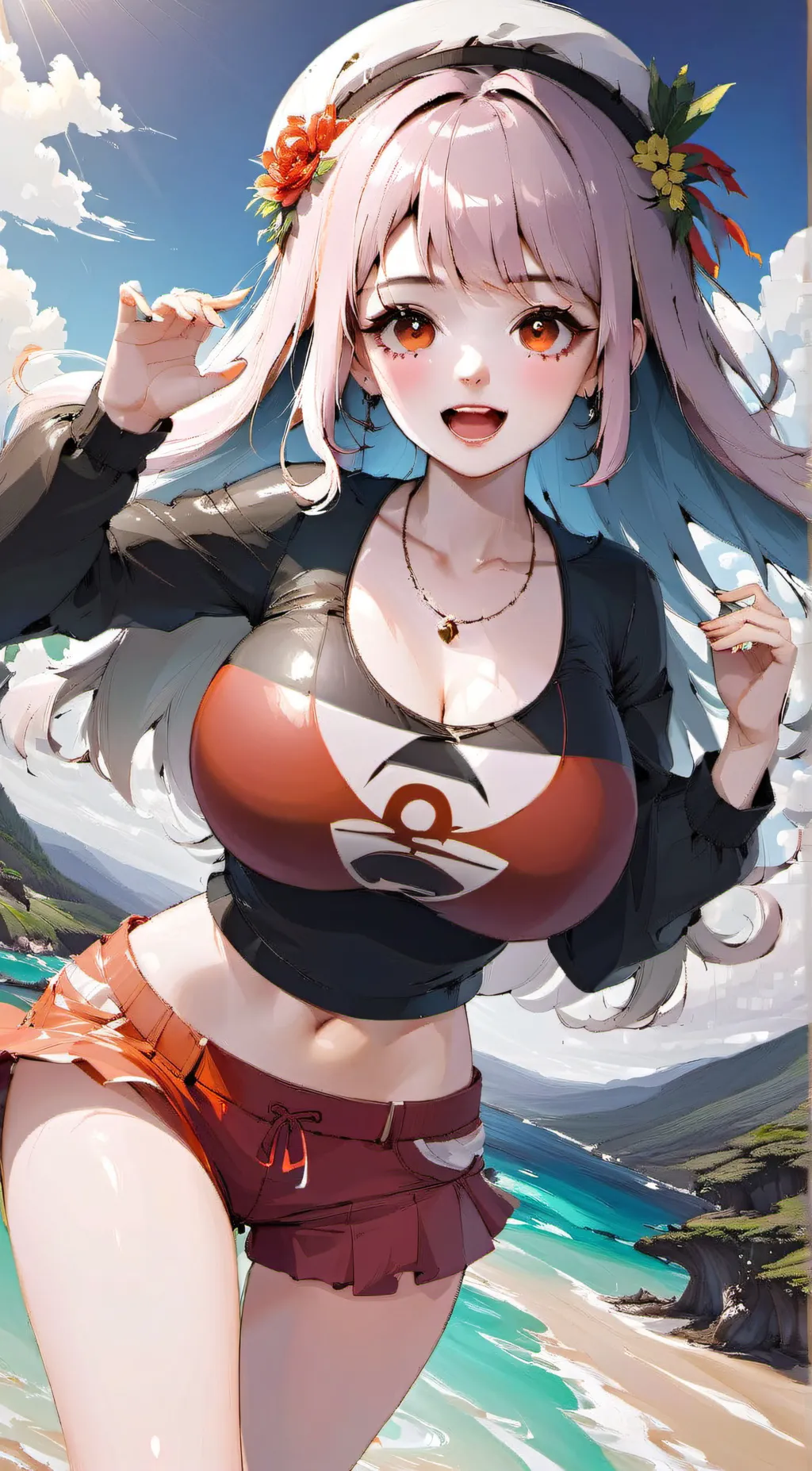 ai character: rose background