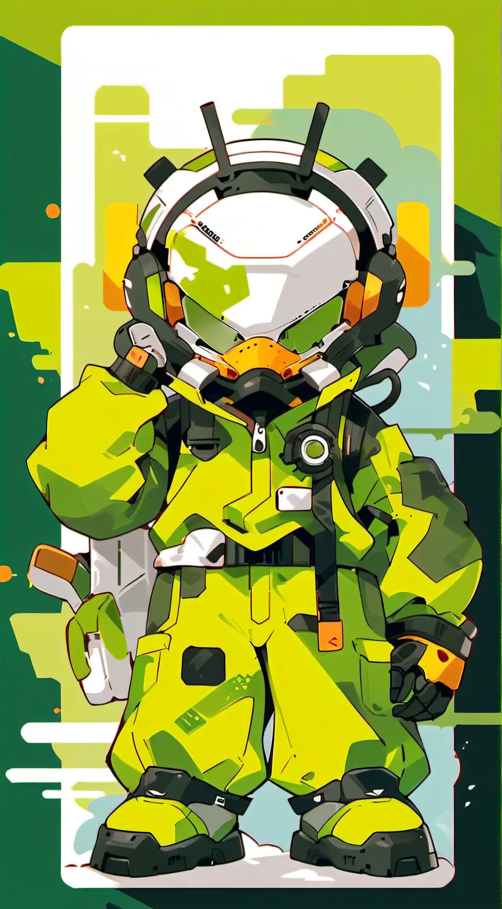 ai character: android  background