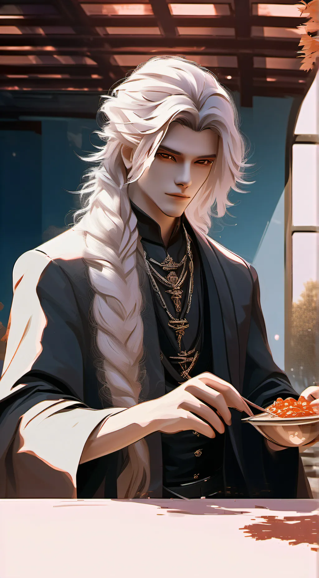 ai character: cyborg background