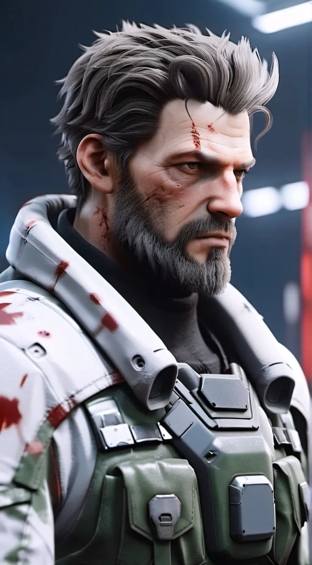 ai character: Adam Greystun  background