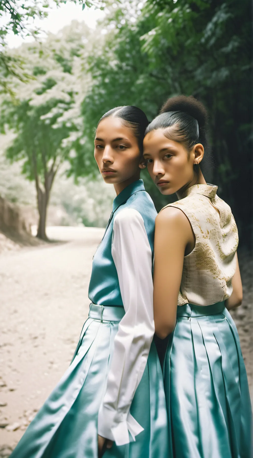 ai character: Tina and Rachel  background