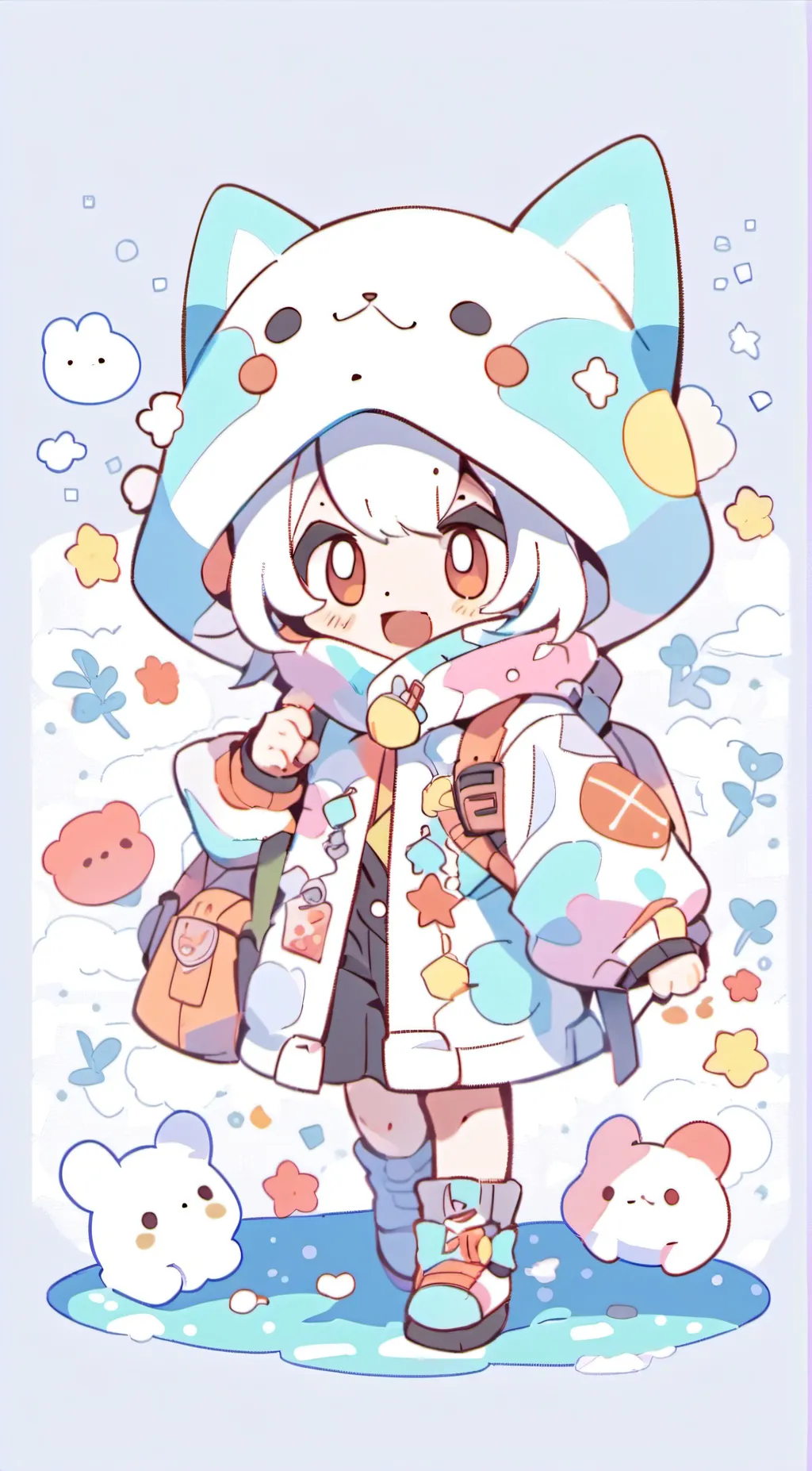 ai character: cupheadronpa+my oc background