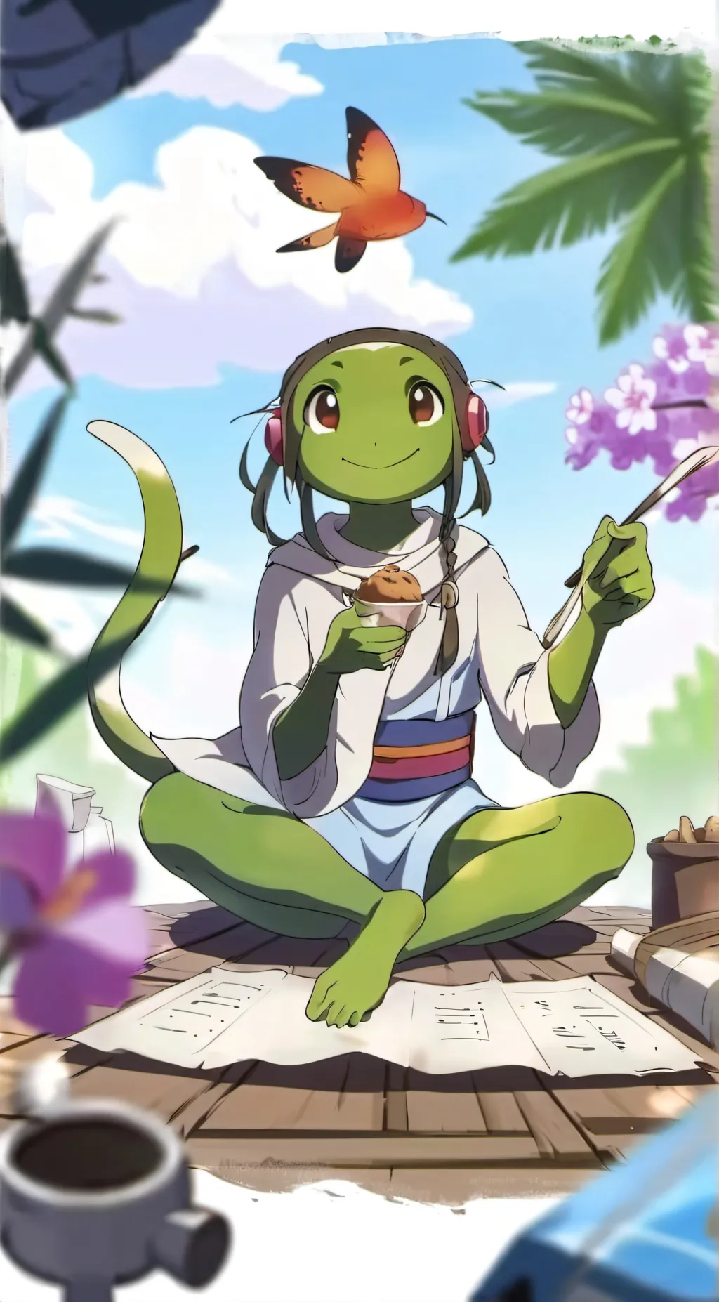 ai character: Ewmo  background