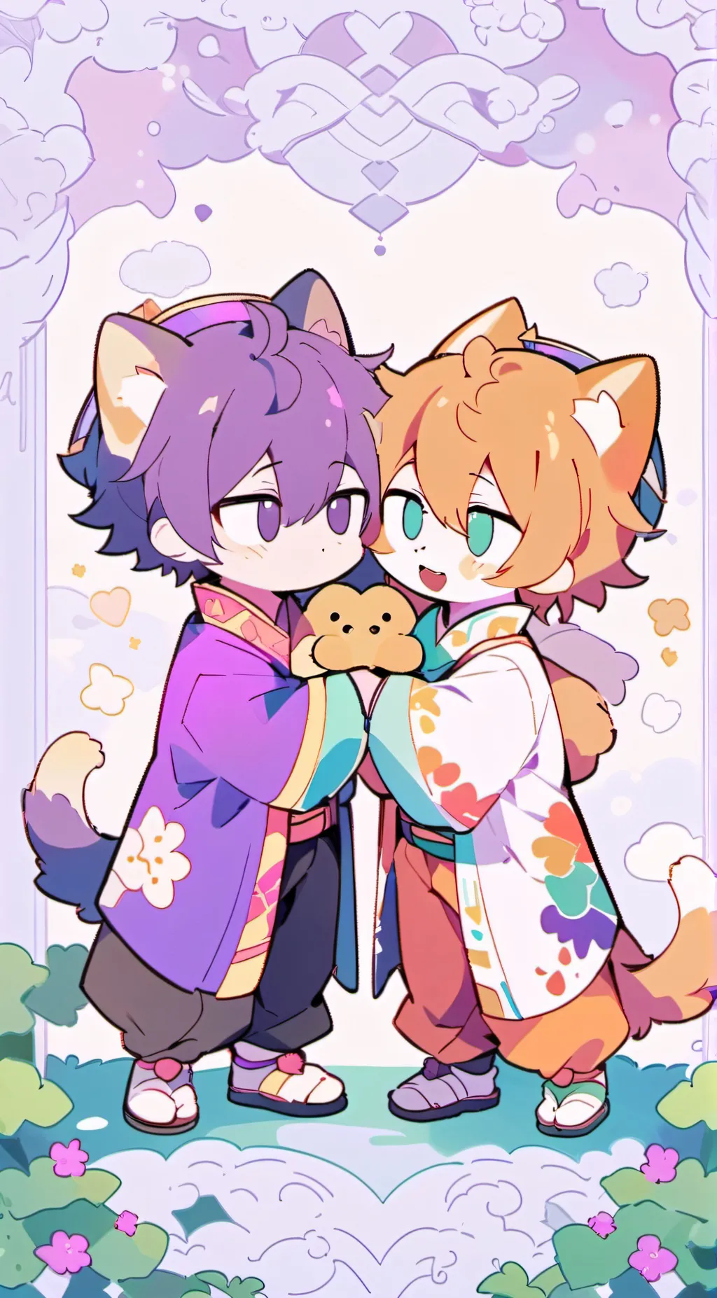 ai character: cat nap & dog day background