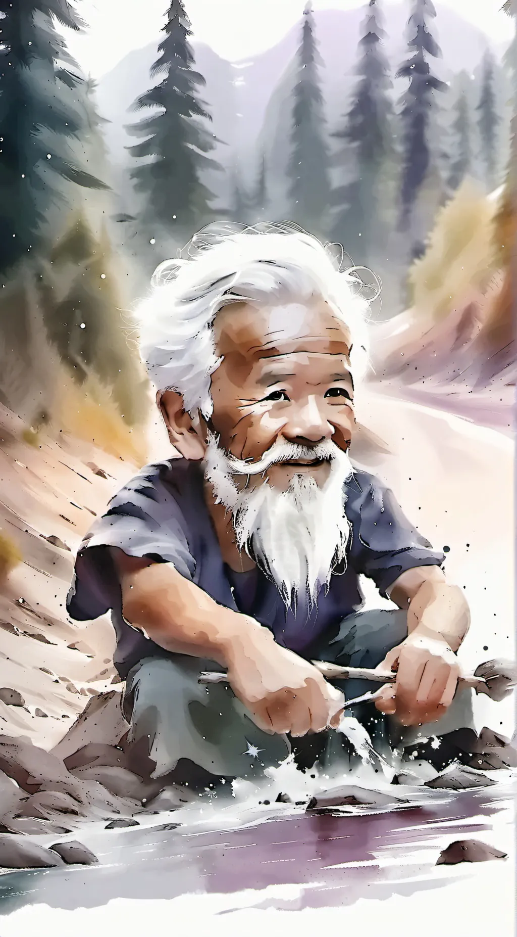 ai character: Old man background