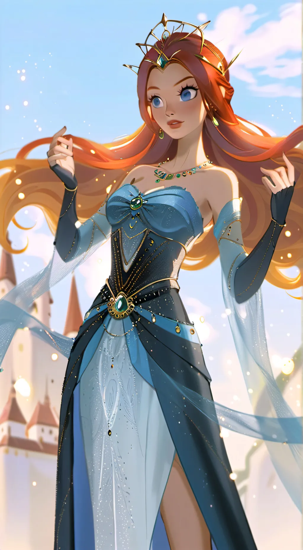 ai character: Queen Bloom background