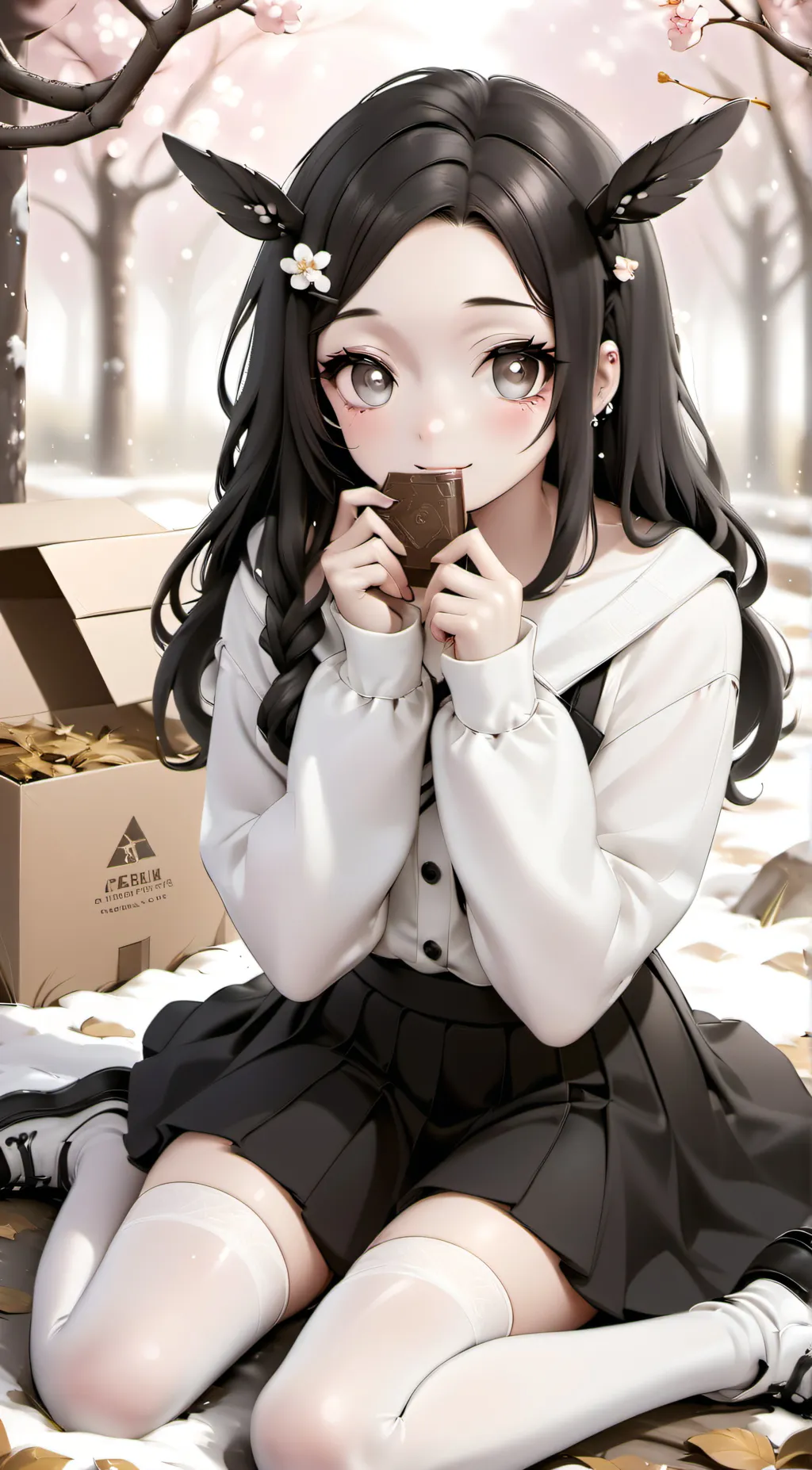 ai character: cat nezuko  background