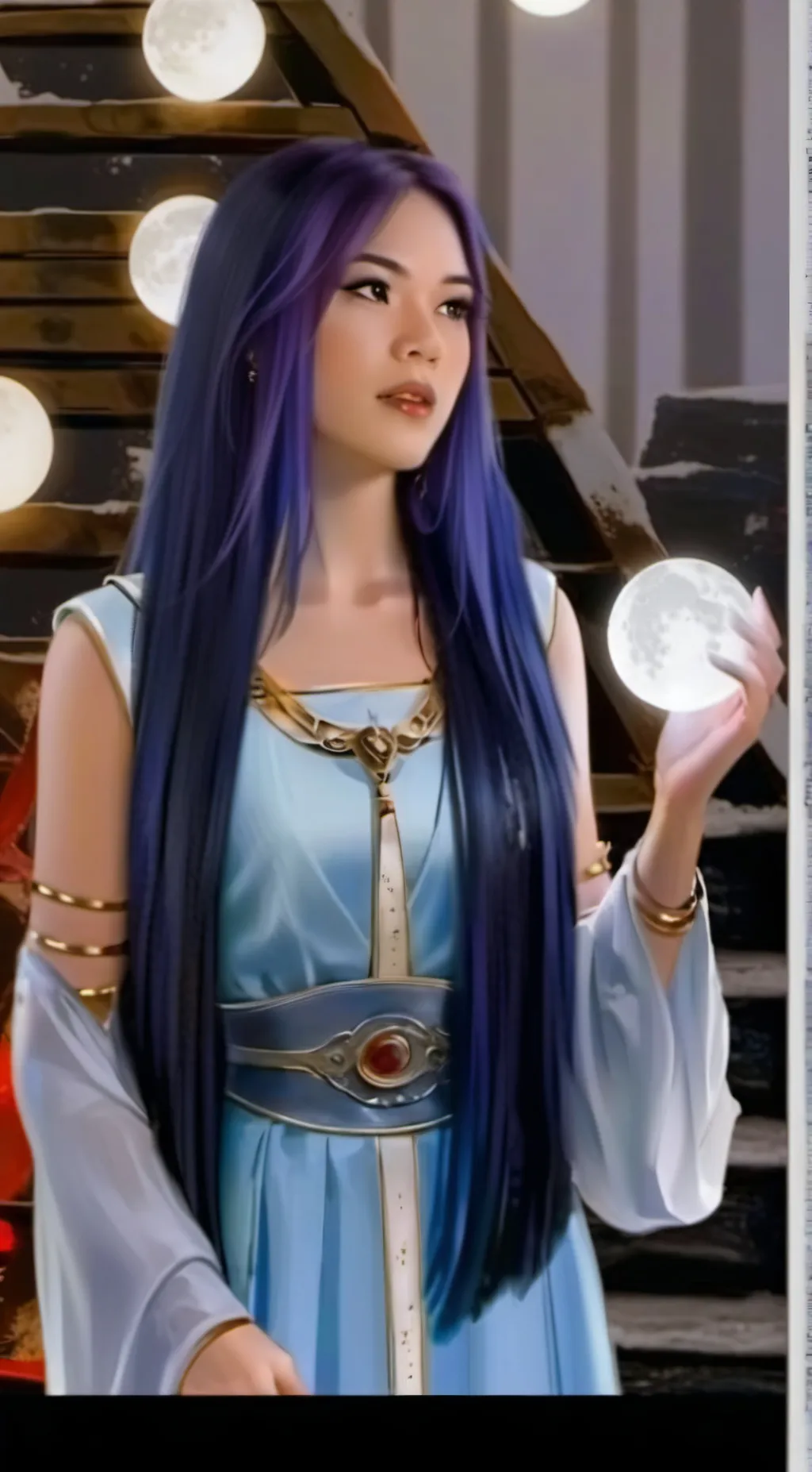 ai character: Lunar background