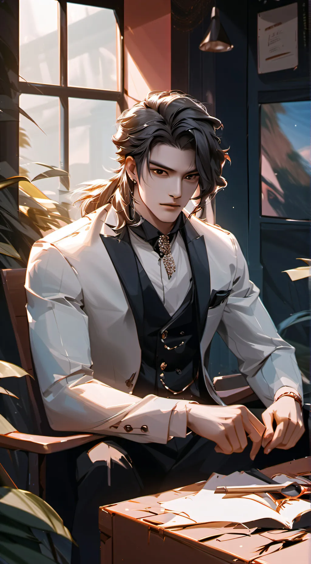 ai character: Leo background