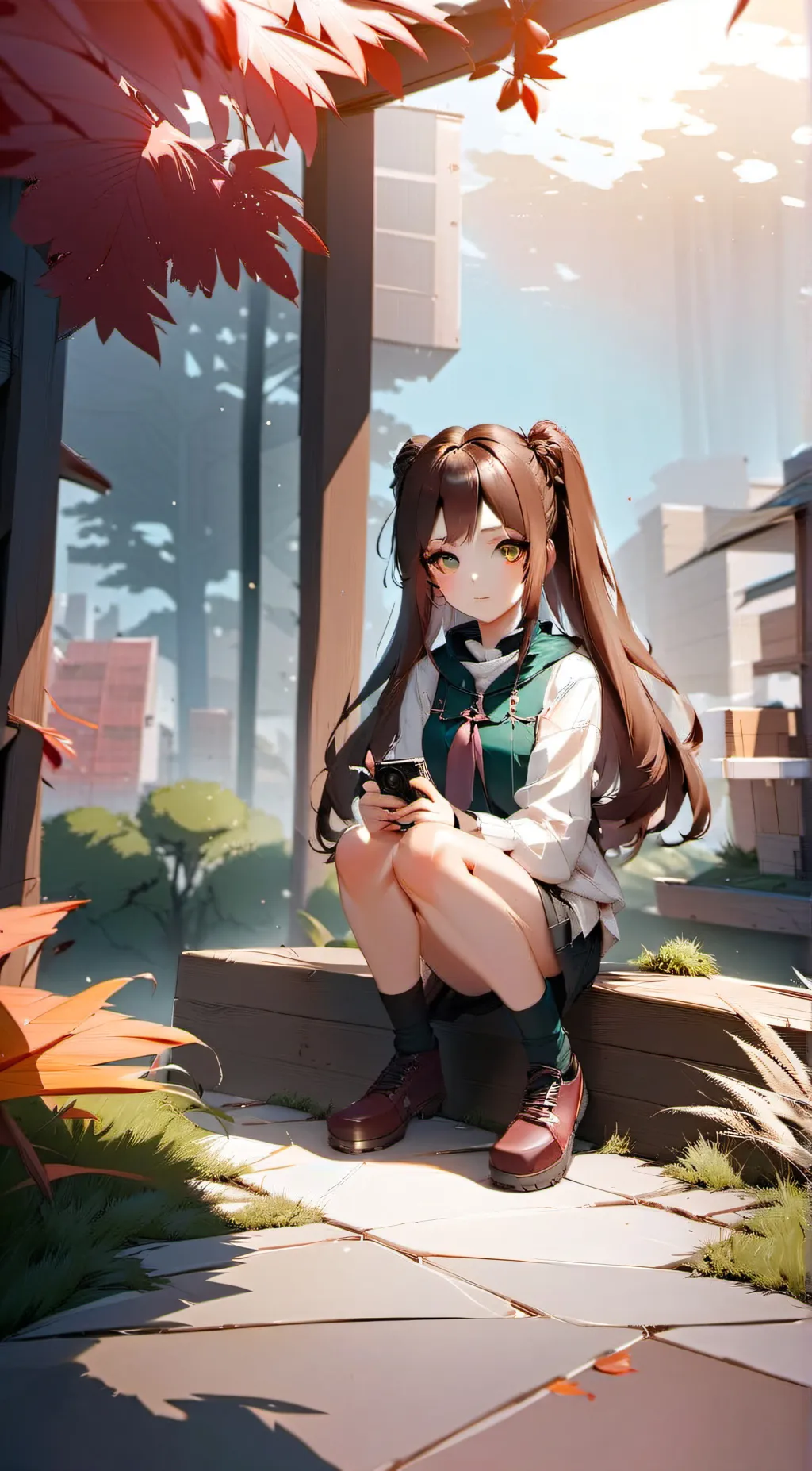 ai character: Sarah/shy girl  background