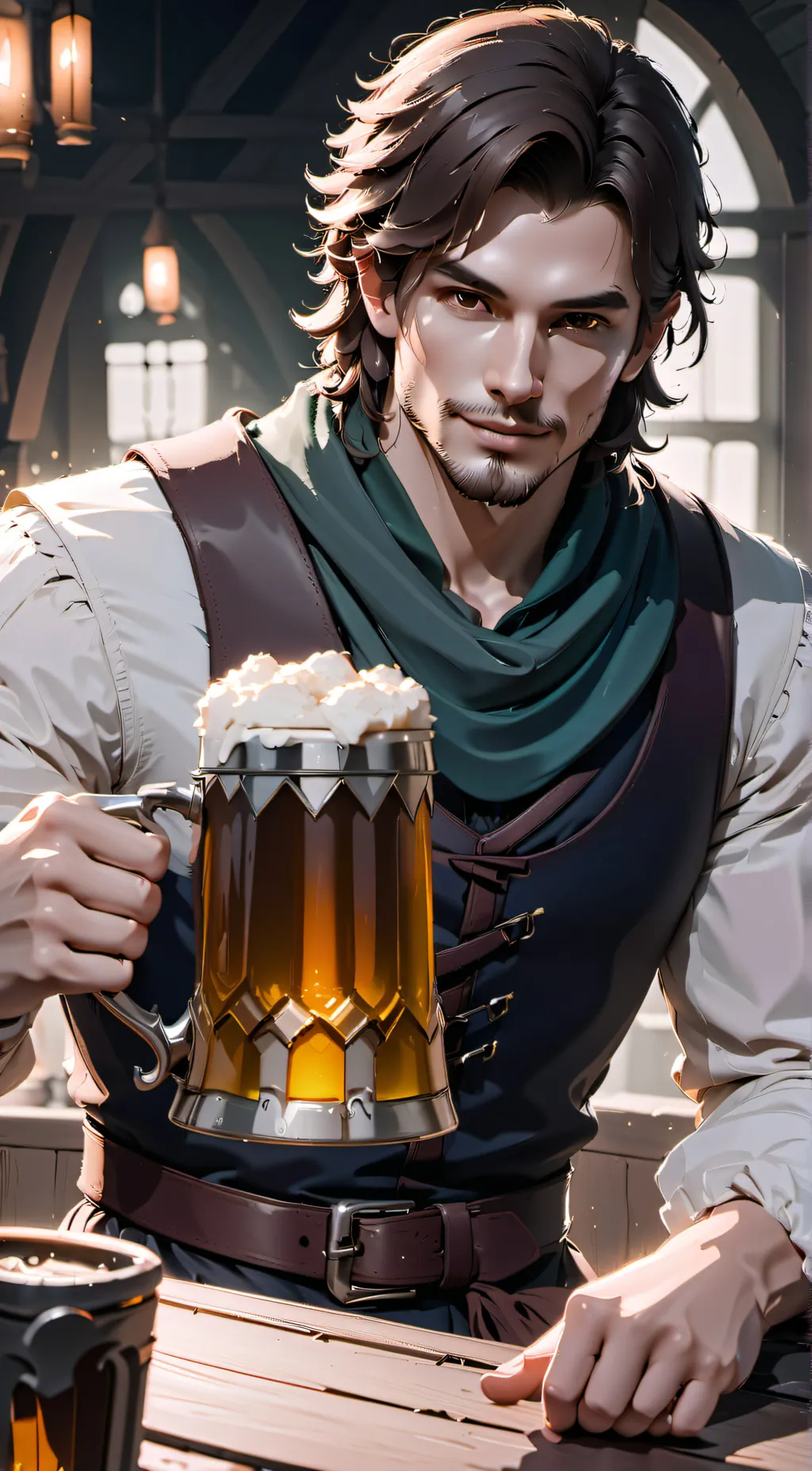 ai character: Malachite background