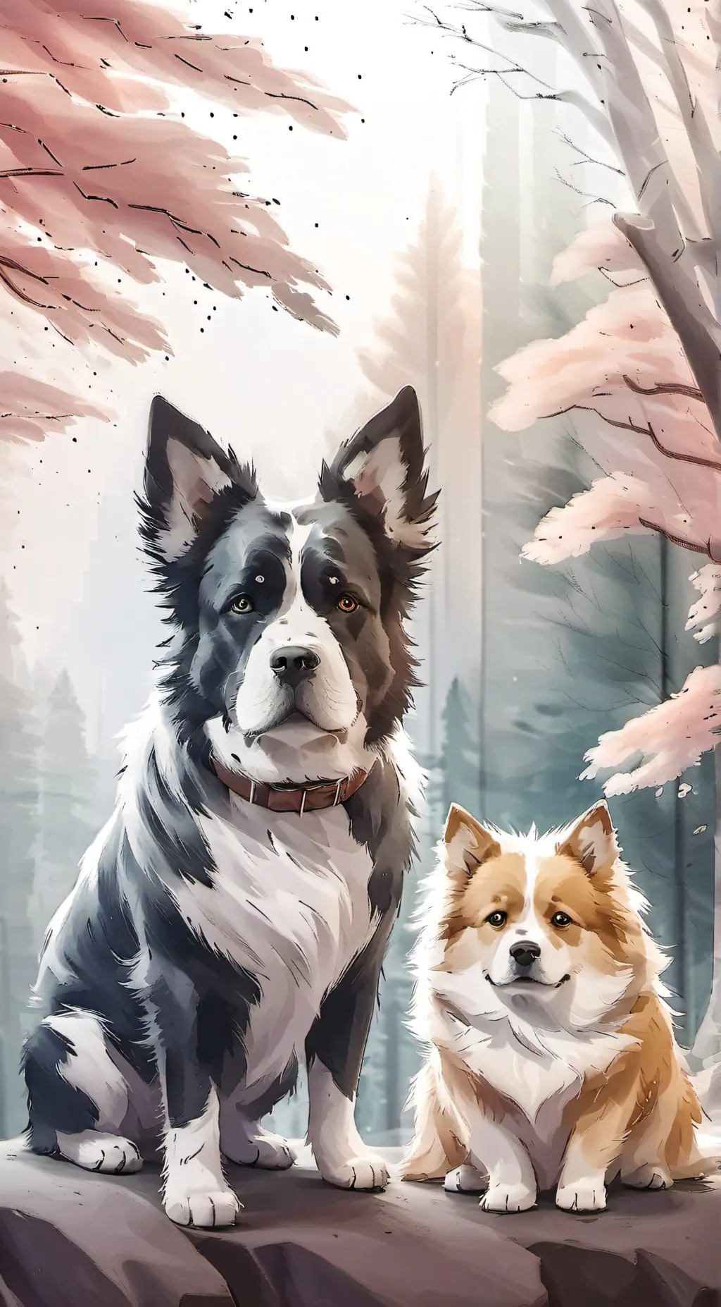 ai character: smiling critters background