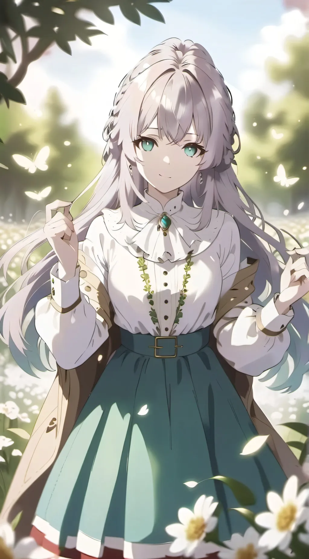 ai character: Violet background