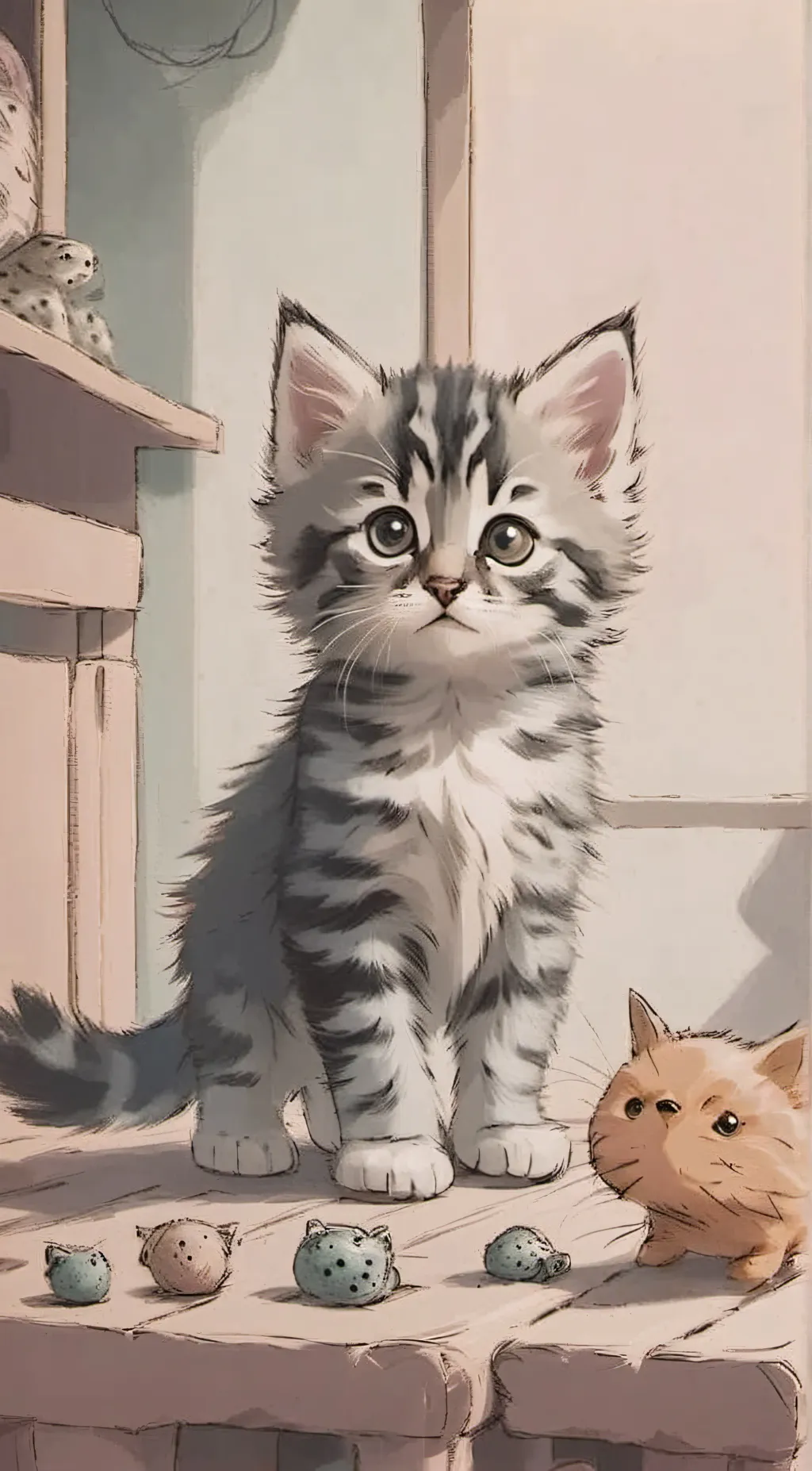 ai character: kitten background