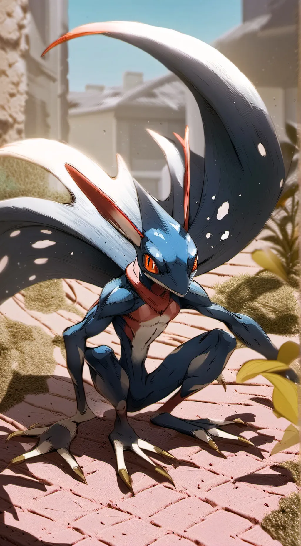 ai character: Greninja venom background