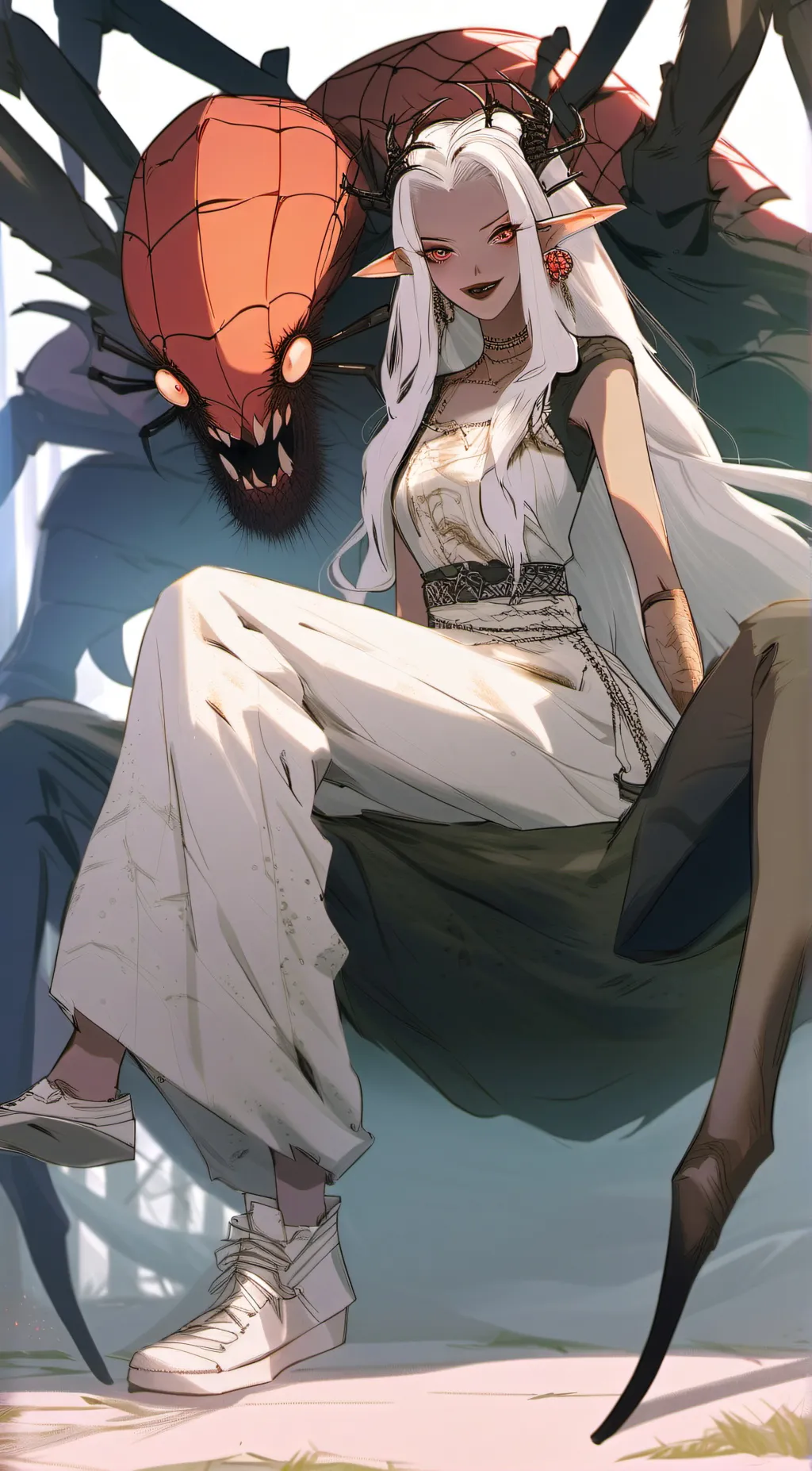 ai character: spider Queen background