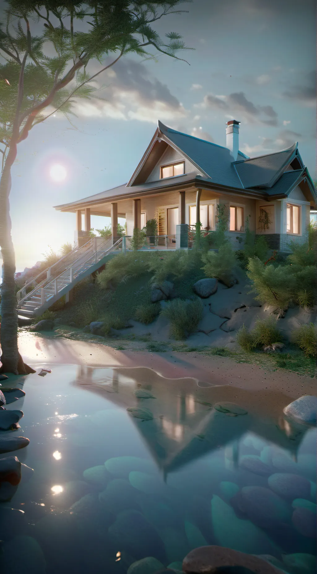 ai character: Young summer background