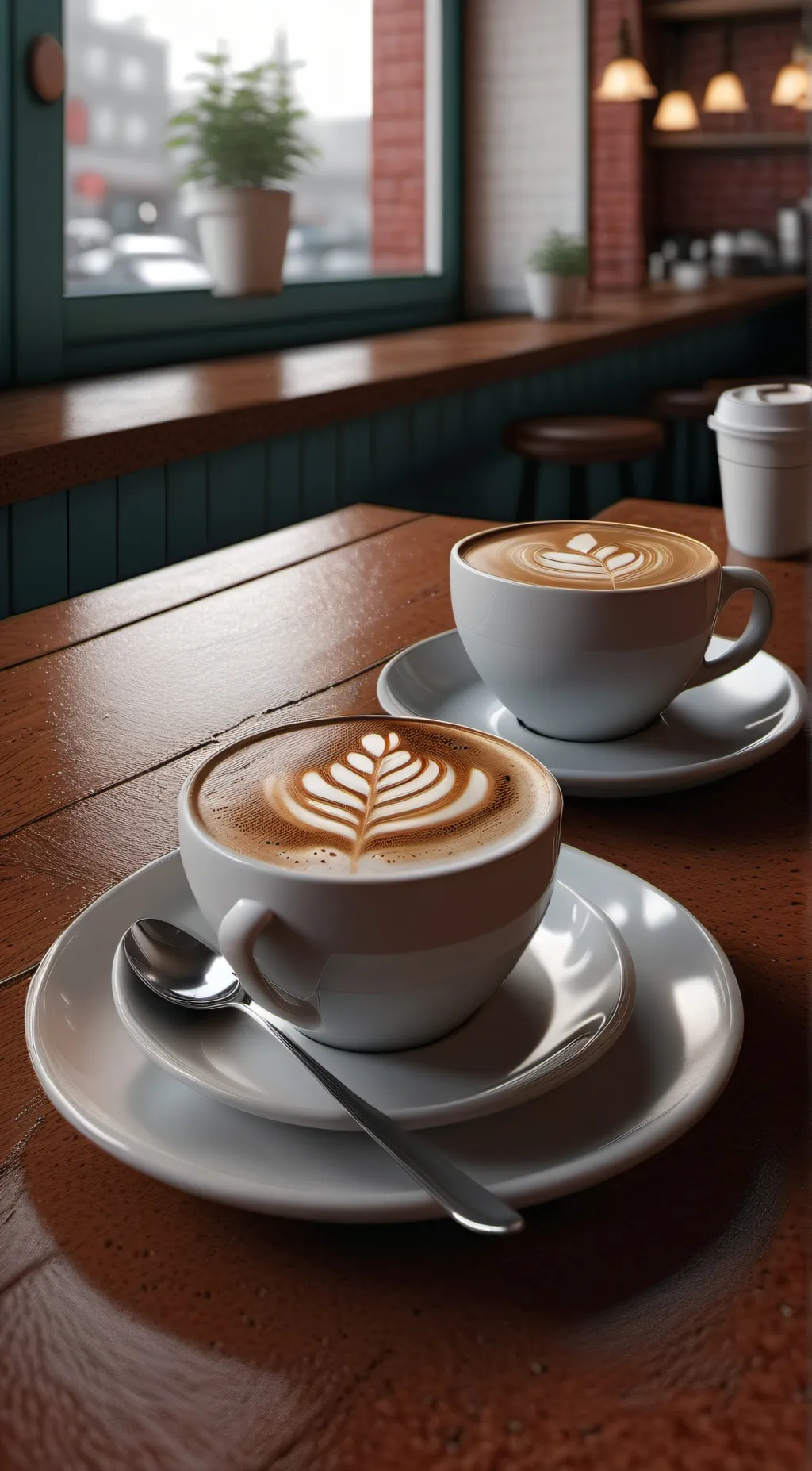 ai character: Coffee shop background