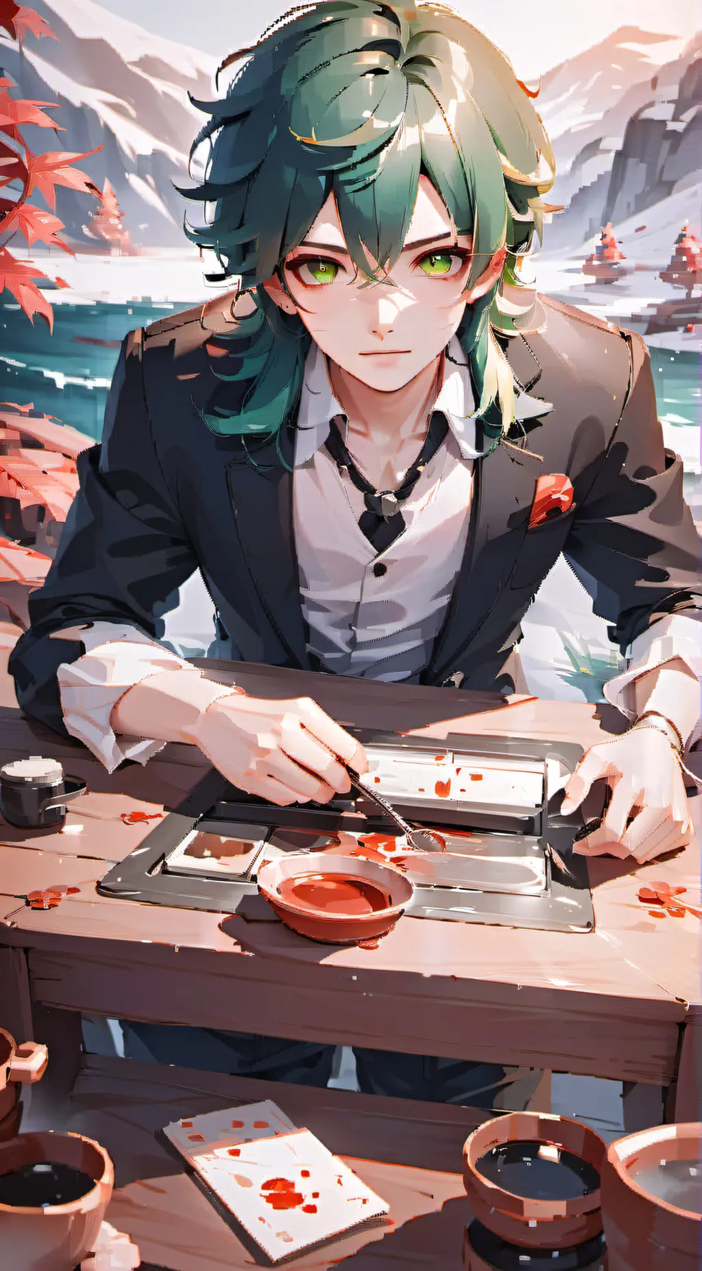 ai character: veedodall mha background