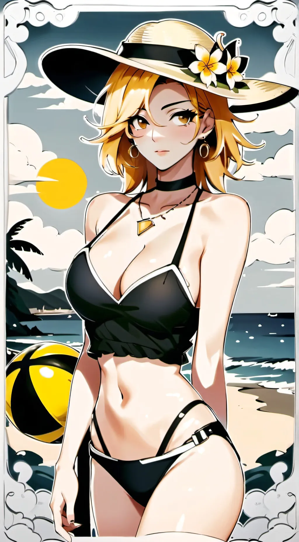 ai character: Goldy (summer) background