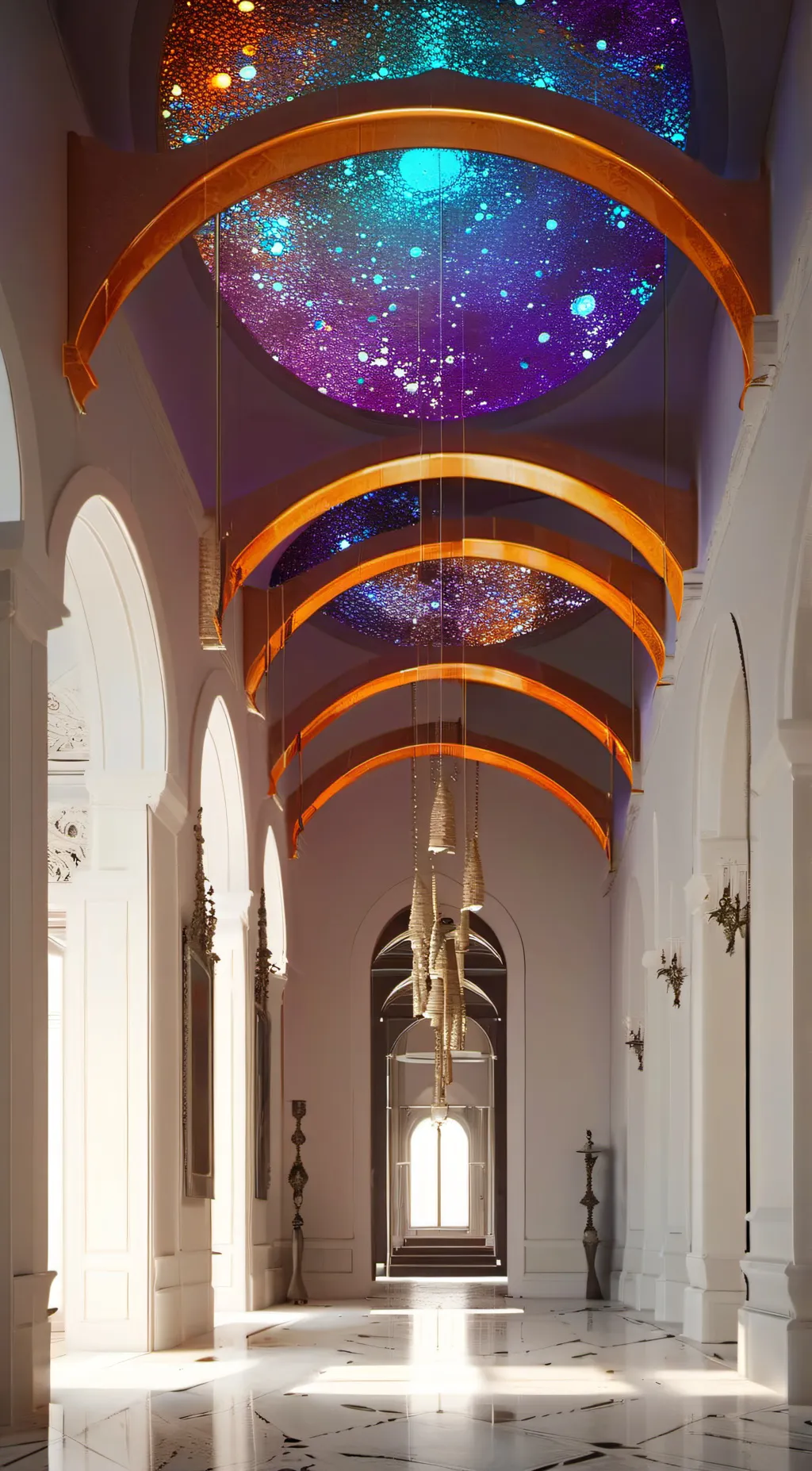 ai character: dimensional hall background