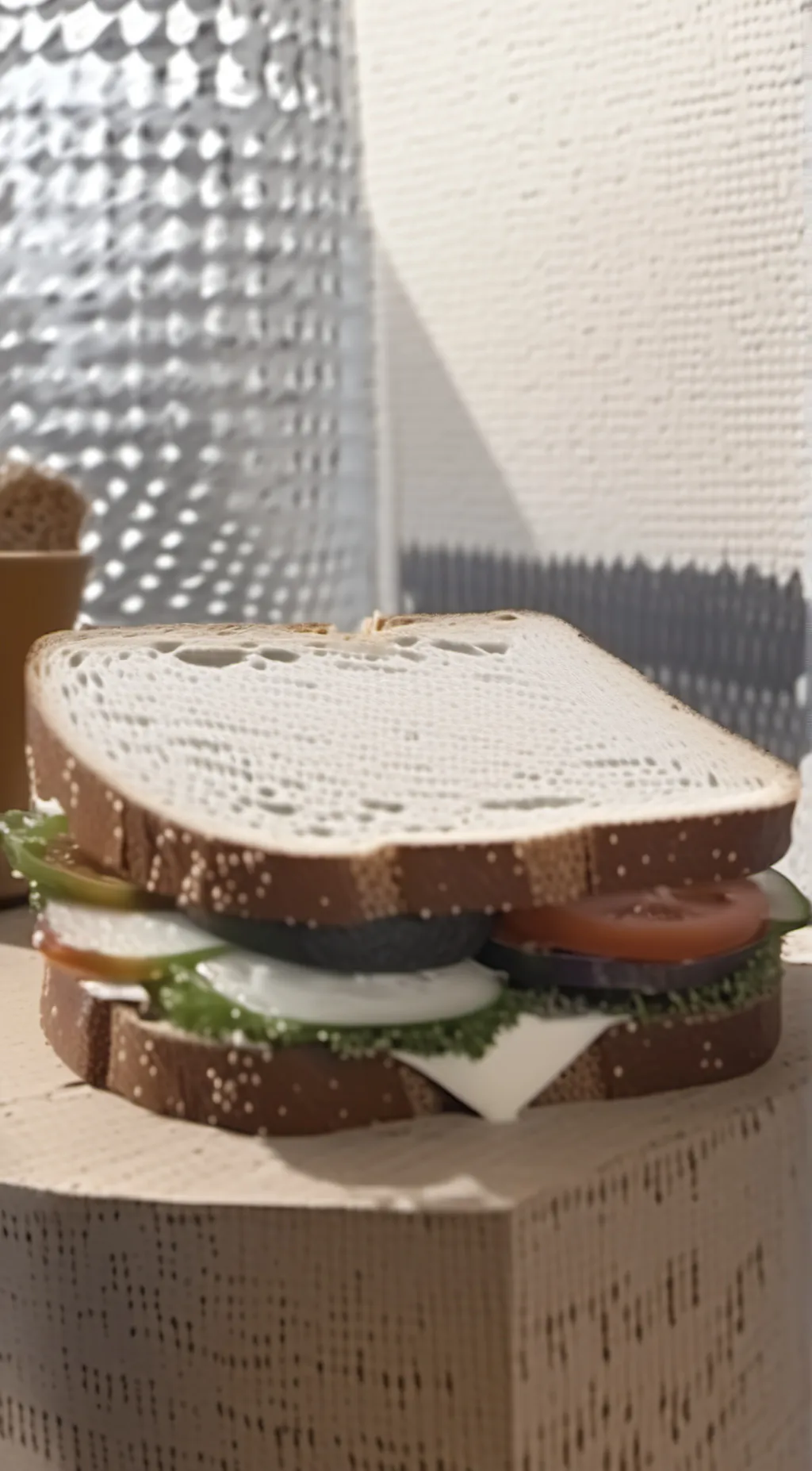 ai character: sandwich background