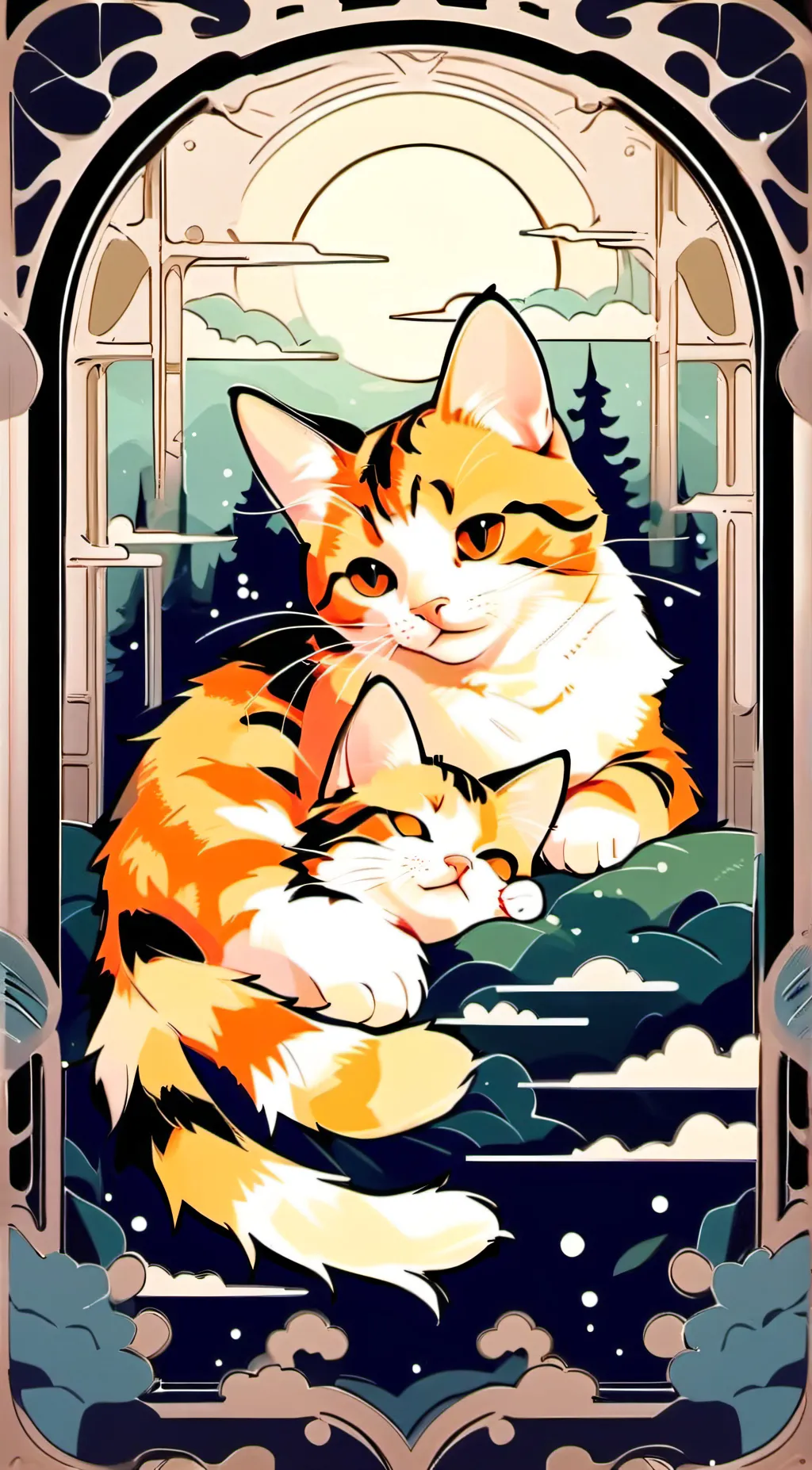 ai character: Kira & glitch background